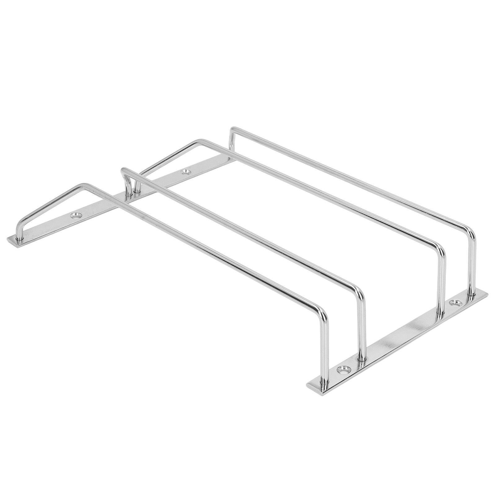 Stainless Steel Double Row Wine Glass Stemware Rack Hanging Stemware Holder Under CabinetS - Image 6
