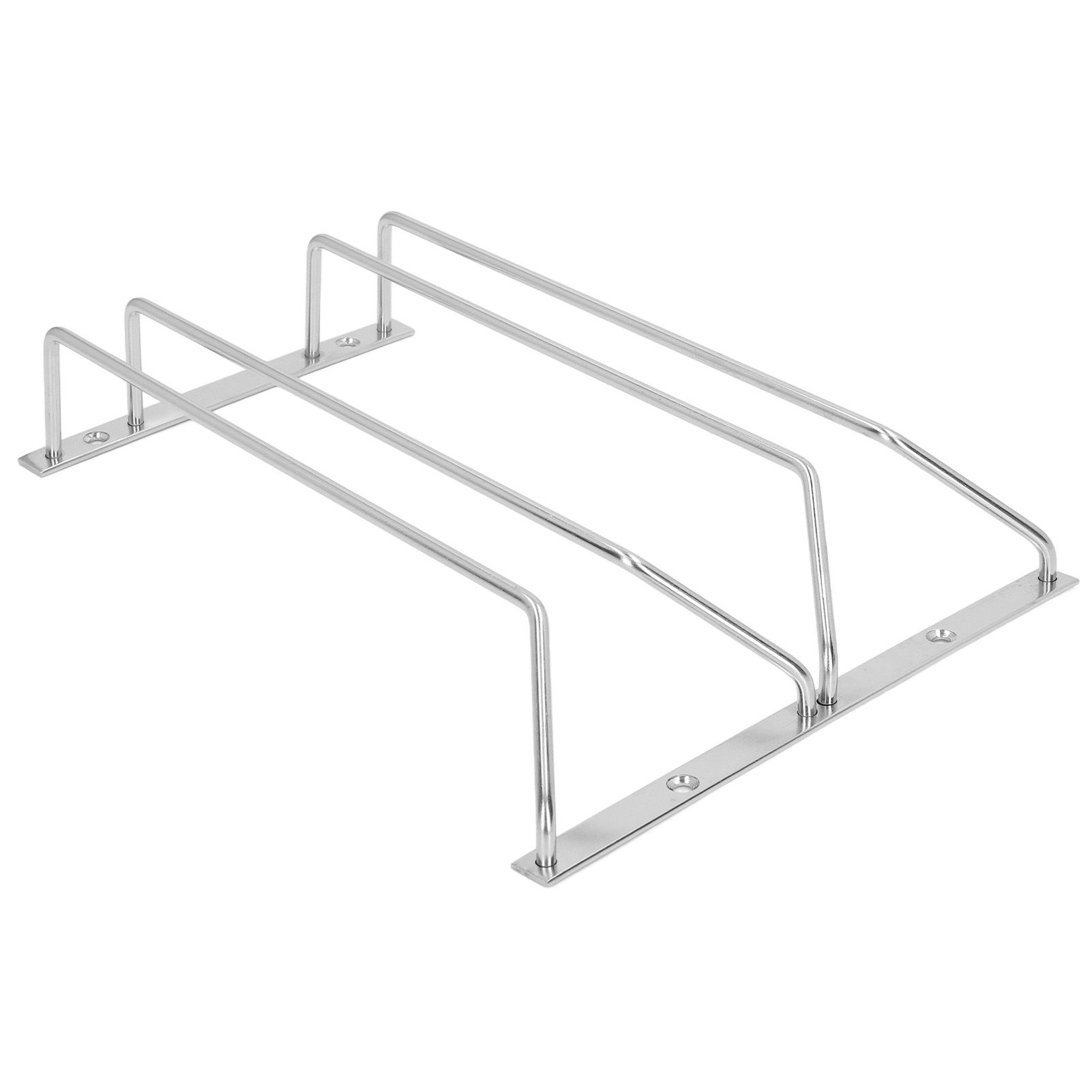 Stainless Steel Double Row Wine Glass Stemware Rack Hanging Stemware Holder Under CabinetS - Image 8