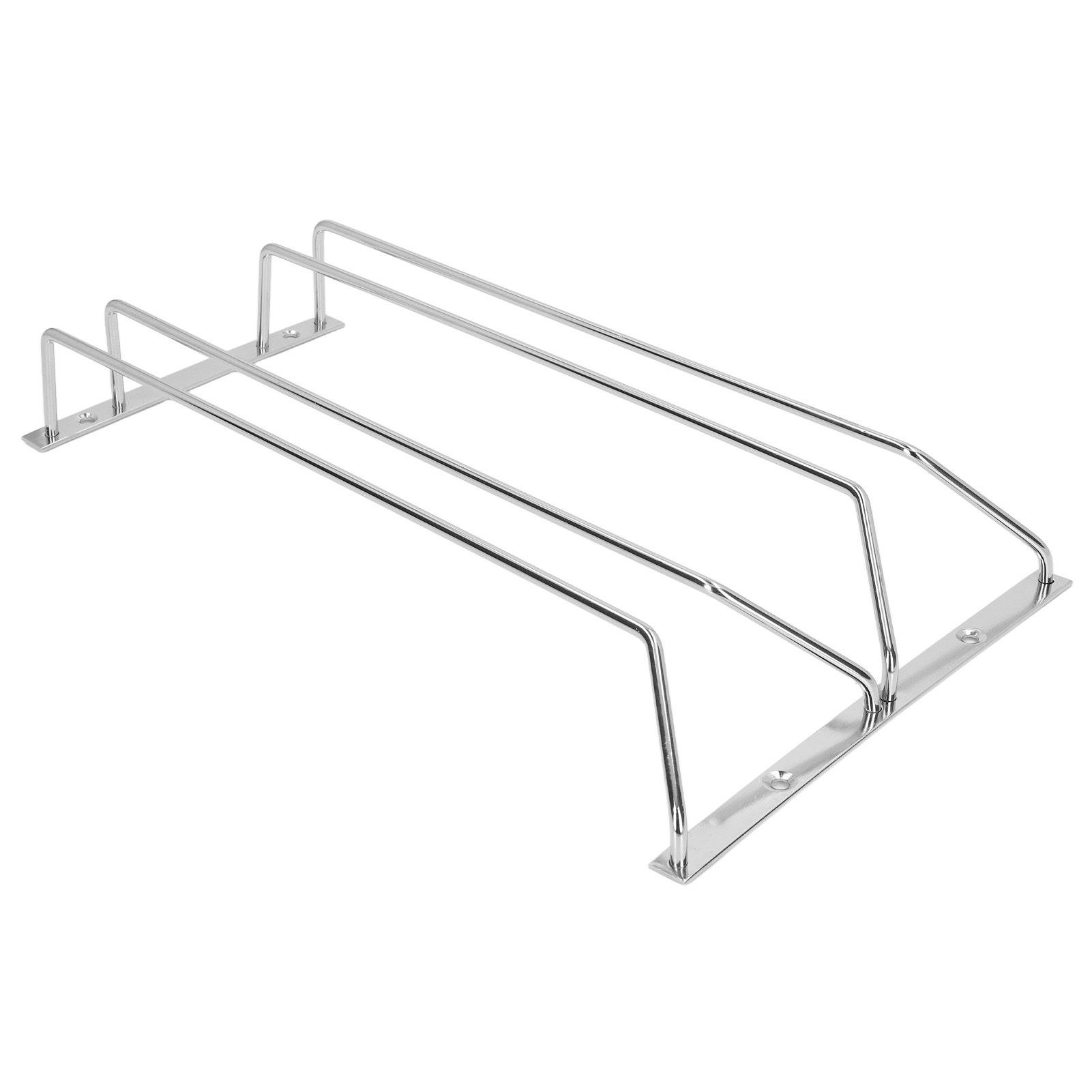 Stainless Steel Double Row Wine Glass Stemware Rack Hanging Stemware Holder Under CabinetM - Image 2