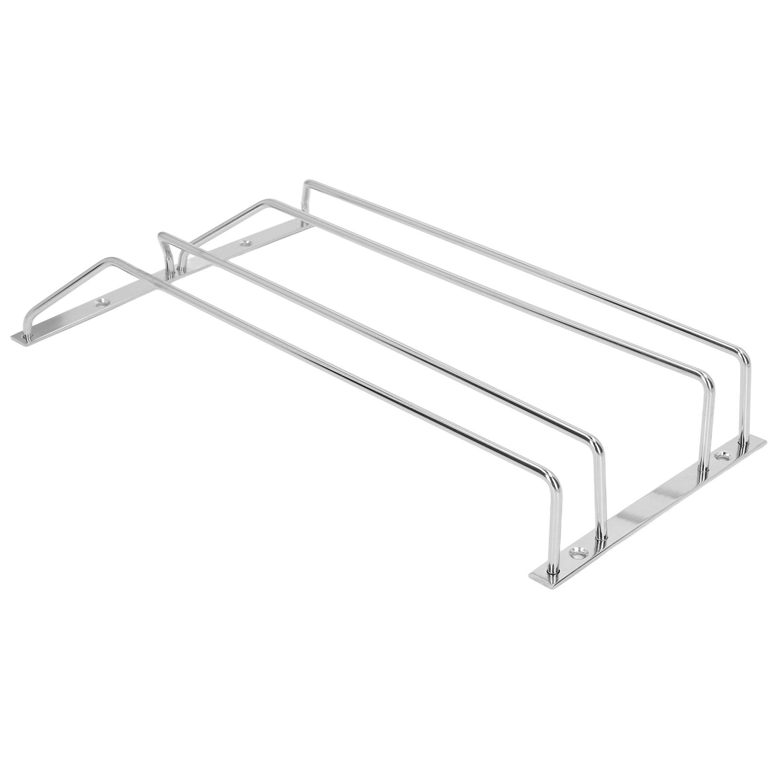 Stainless Steel Double Row Wine Glass Stemware Rack Hanging Stemware Holder Under CabinetM - Image 3