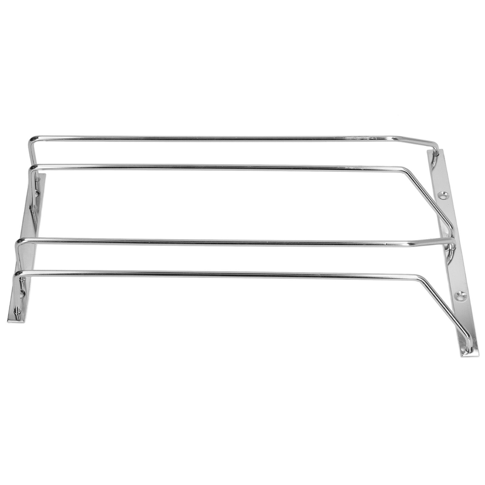 Stainless Steel Double Row Wine Glass Stemware Rack Hanging Stemware Holder Under CabinetM - Image 4
