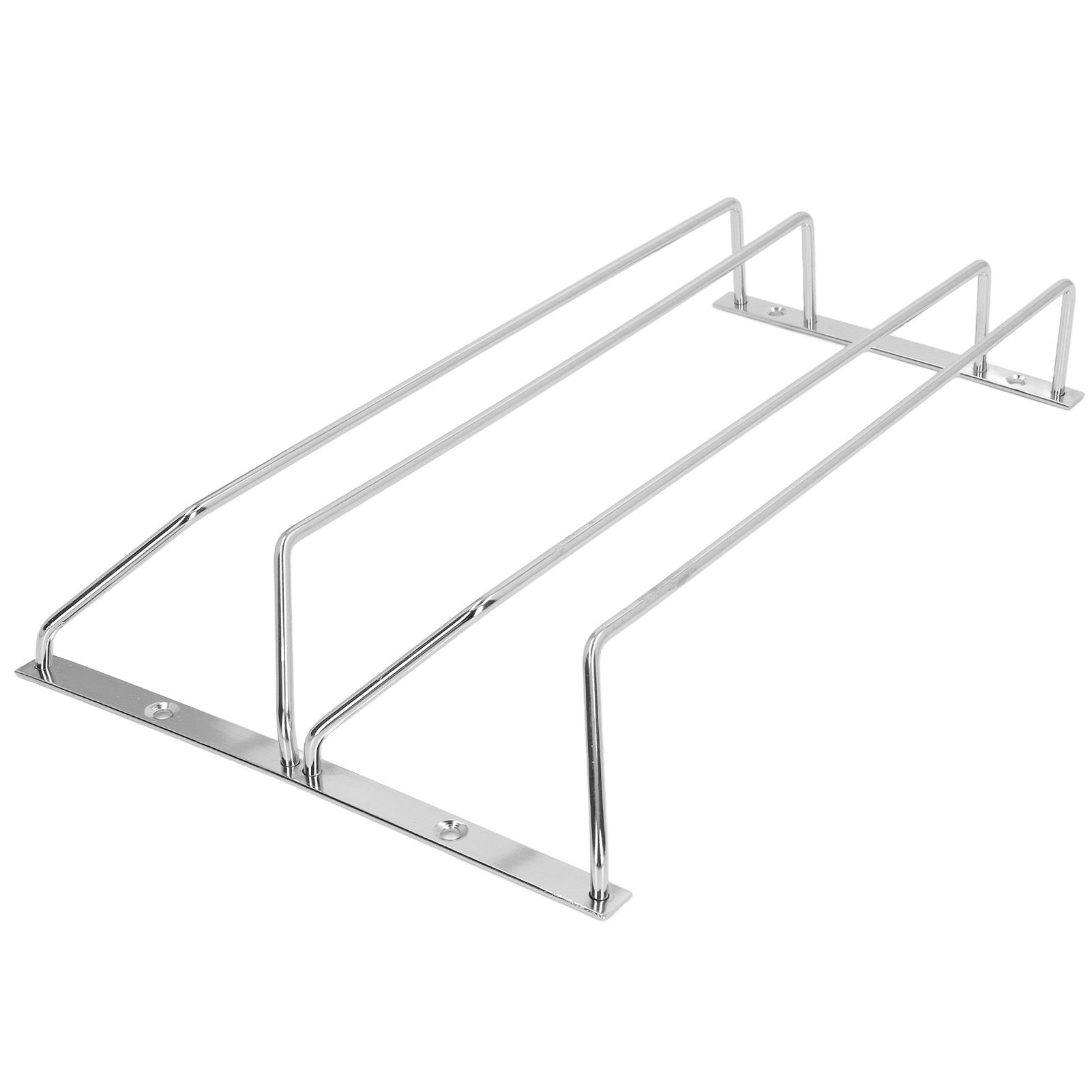 Stainless Steel Double Row Wine Glass Stemware Rack Hanging Stemware Holder Under CabinetM - Image 5