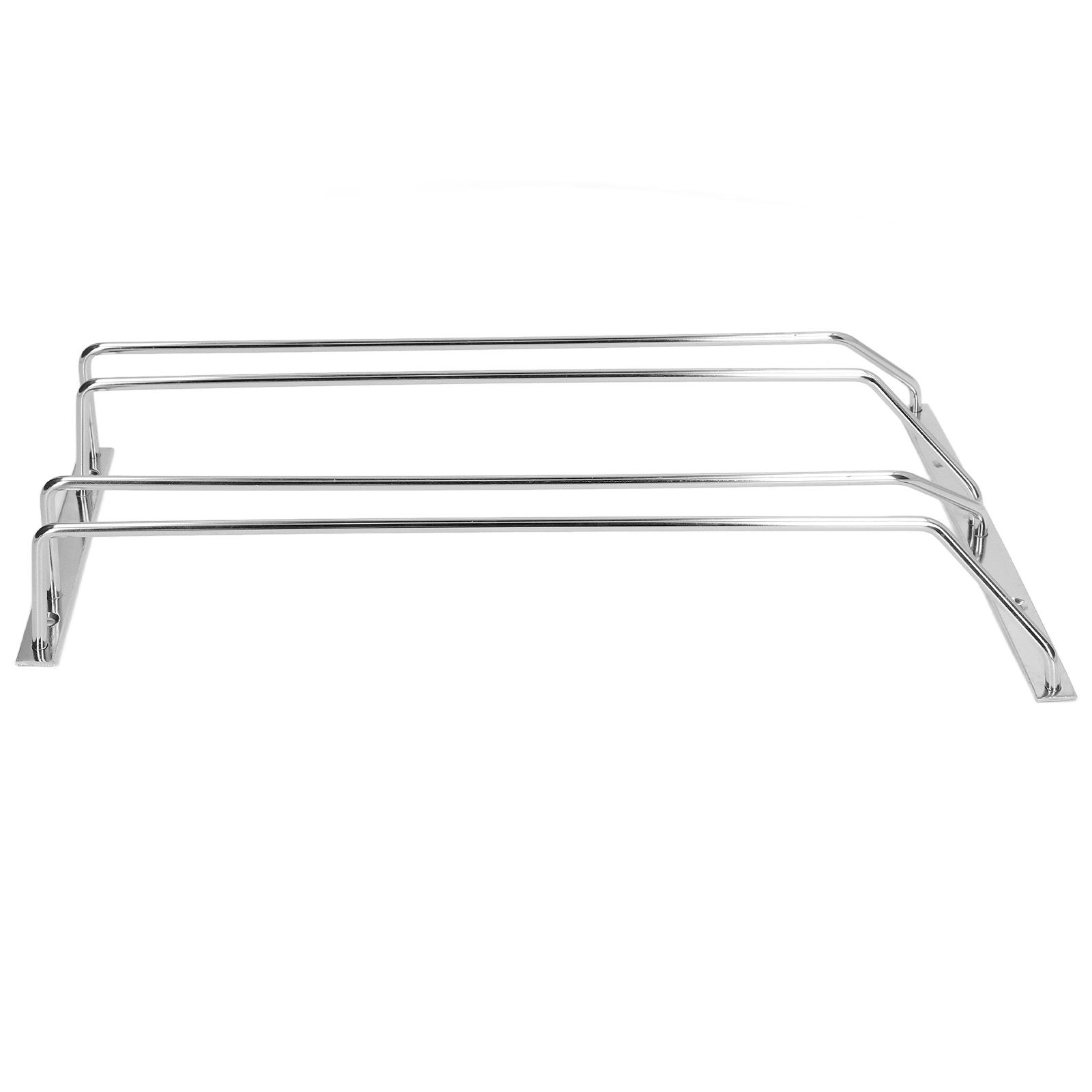 Stainless Steel Double Row Wine Glass Stemware Rack Hanging Stemware Holder Under CabinetM - Image 6