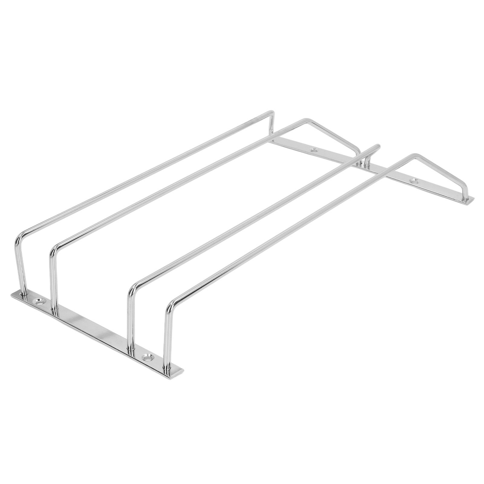 Stainless Steel Double Row Wine Glass Stemware Rack Hanging Stemware Holder Under CabinetM - Image 8