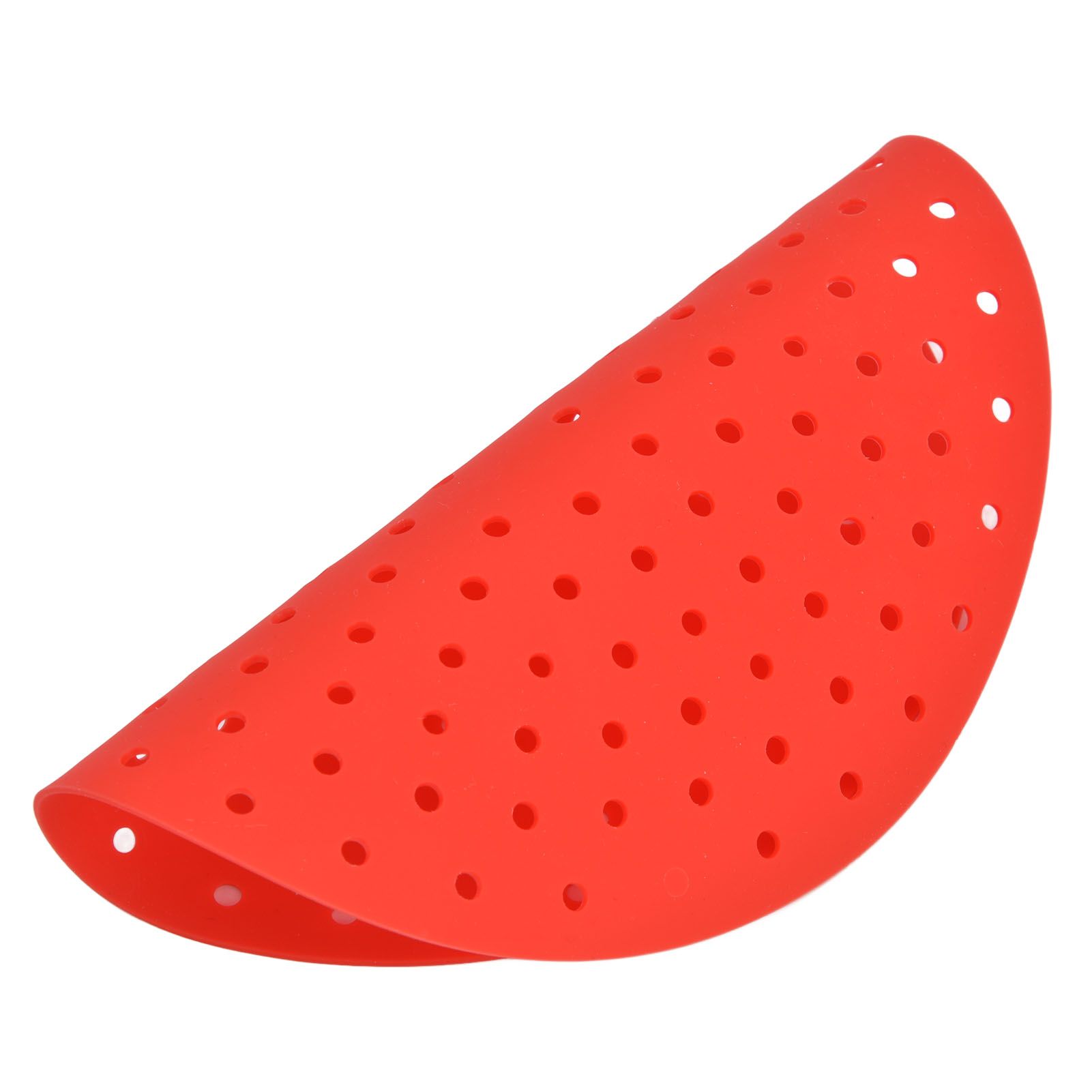 20cm Anti Slip Round Cooking Fryer Mat Anti Sticking Silicone Steamer Liners For KitchenRed - Image 8