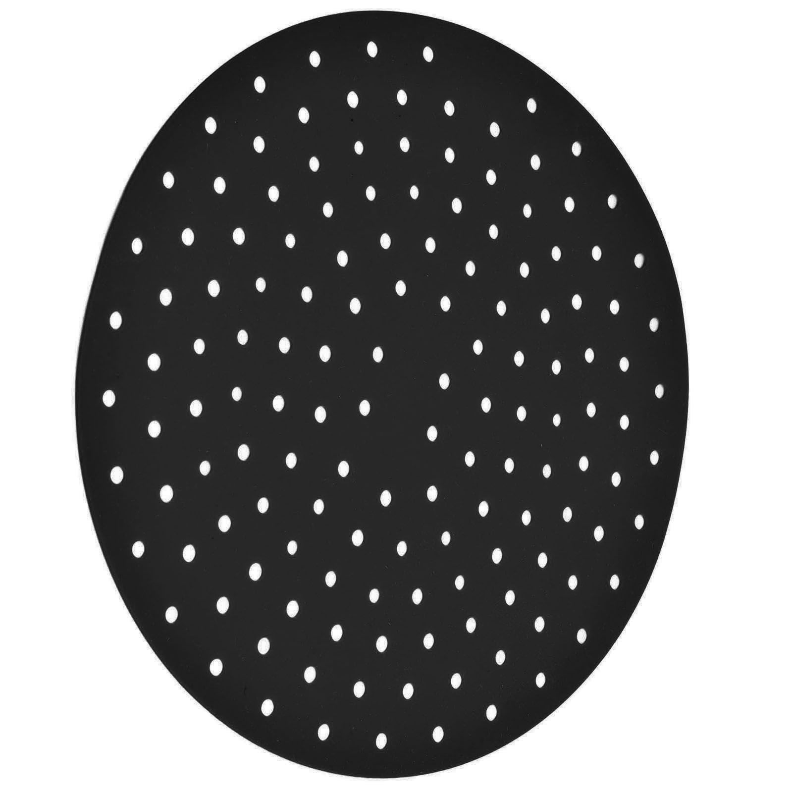 20cm Anti Slip Round Cooking Fryer Mat Anti Sticking Silicone Steamer Liners For KitchenBlack - Image 7