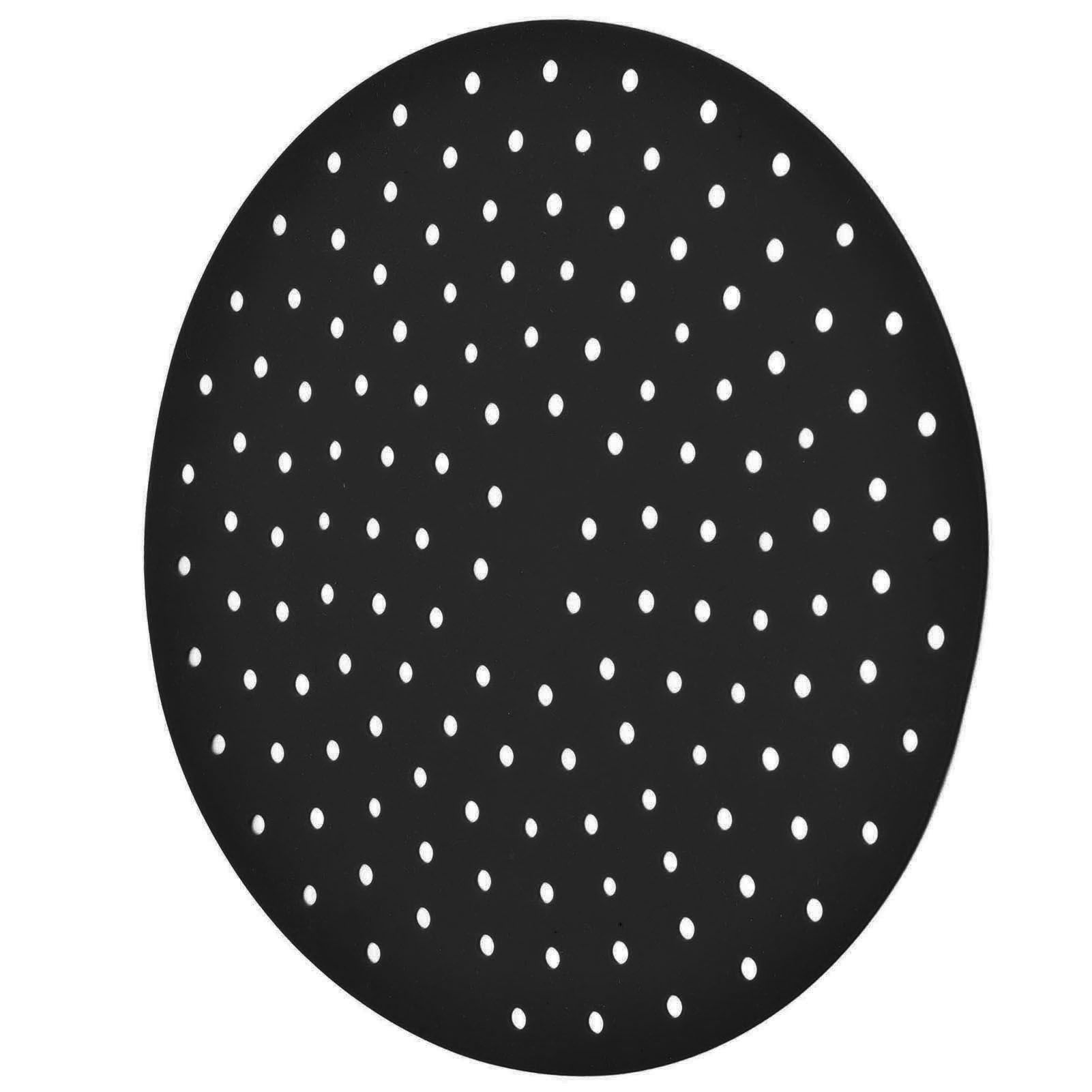 20cm Anti Slip Round Cooking Fryer Mat Anti Sticking Silicone Steamer Liners For KitchenBlack - Image 8