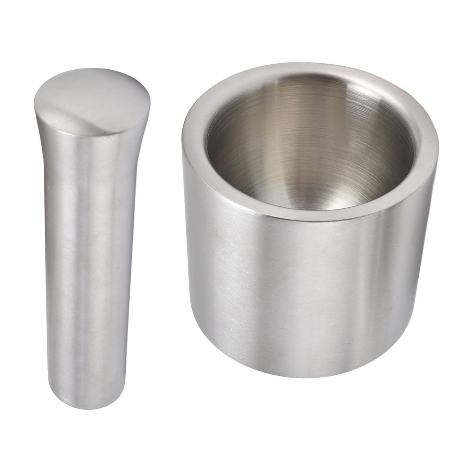 Mortar Pestle Dual Structure Design Glossy Texture Practical Silent Cleanable Kitchen Grinder for Food - Image 2