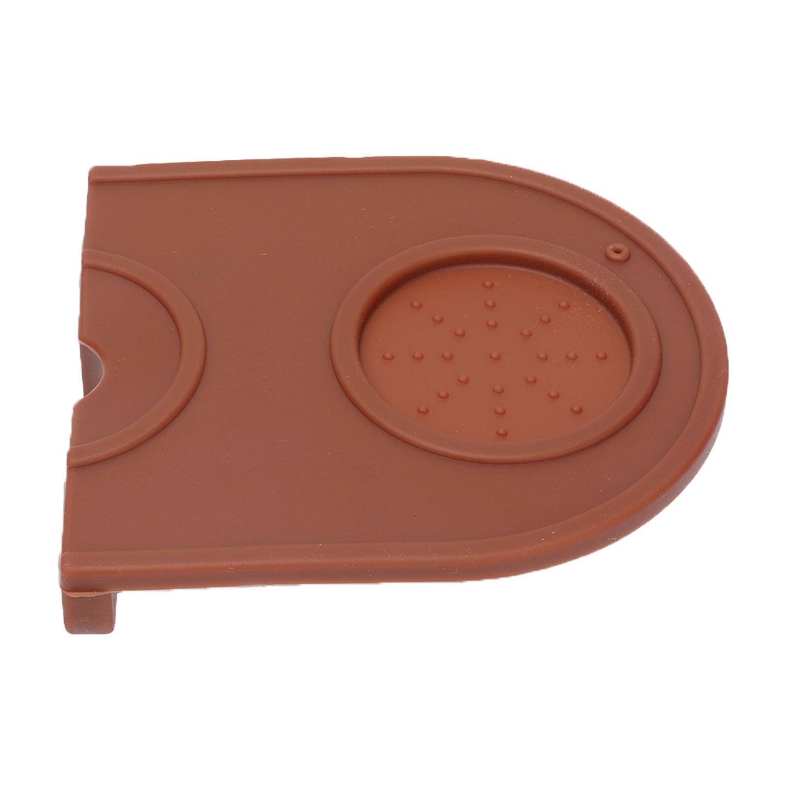Coffee Tamper Pad Silicone Anti Slip Tamper Mat Soft Harmless Corner Tamping Mat for HouseholdBrown - Image 1