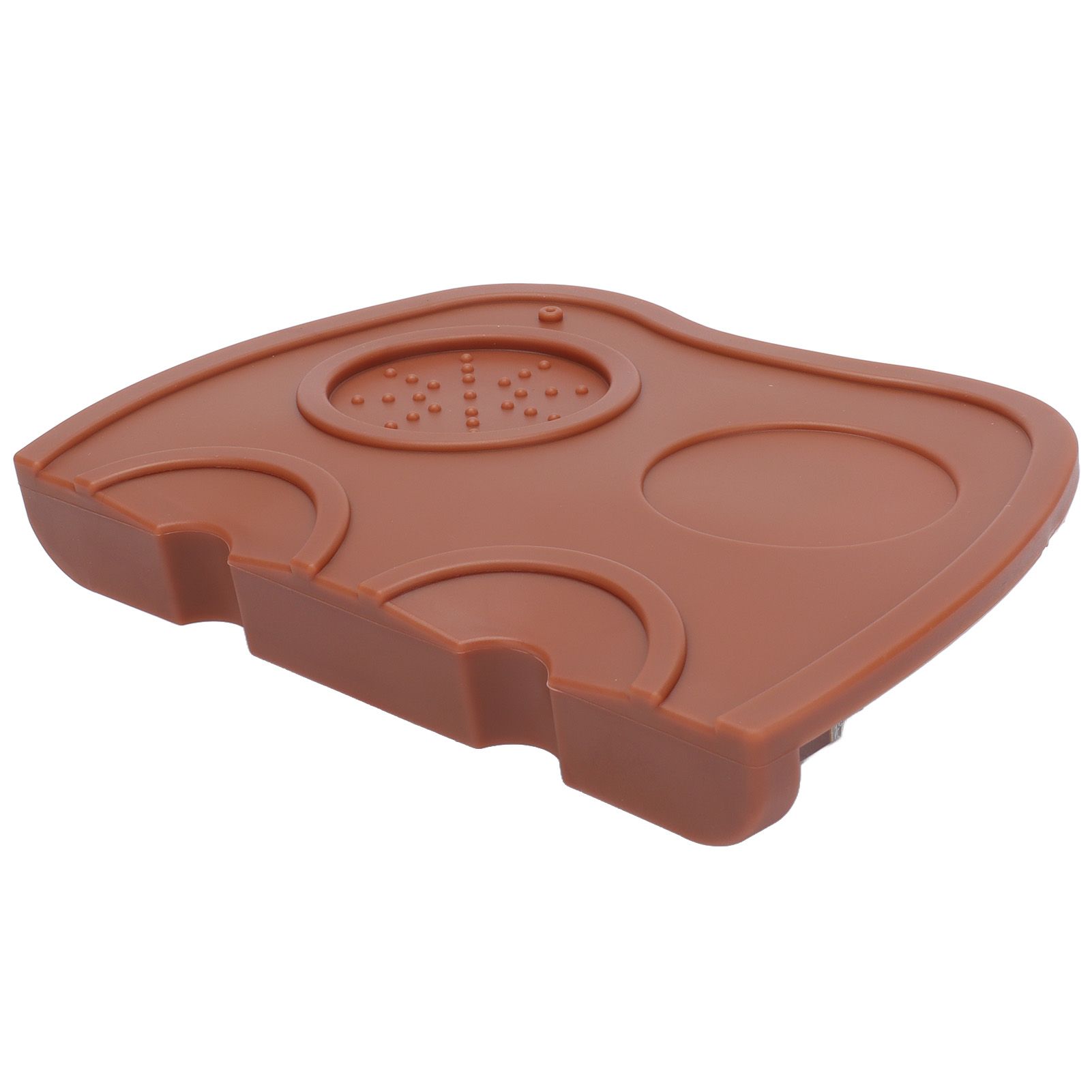 Silicone Coffee Tamper Pad Anti Slip Soft Tamper Mat Heat Resistant Corner Tamping Mat for HomeBrown - Image 1