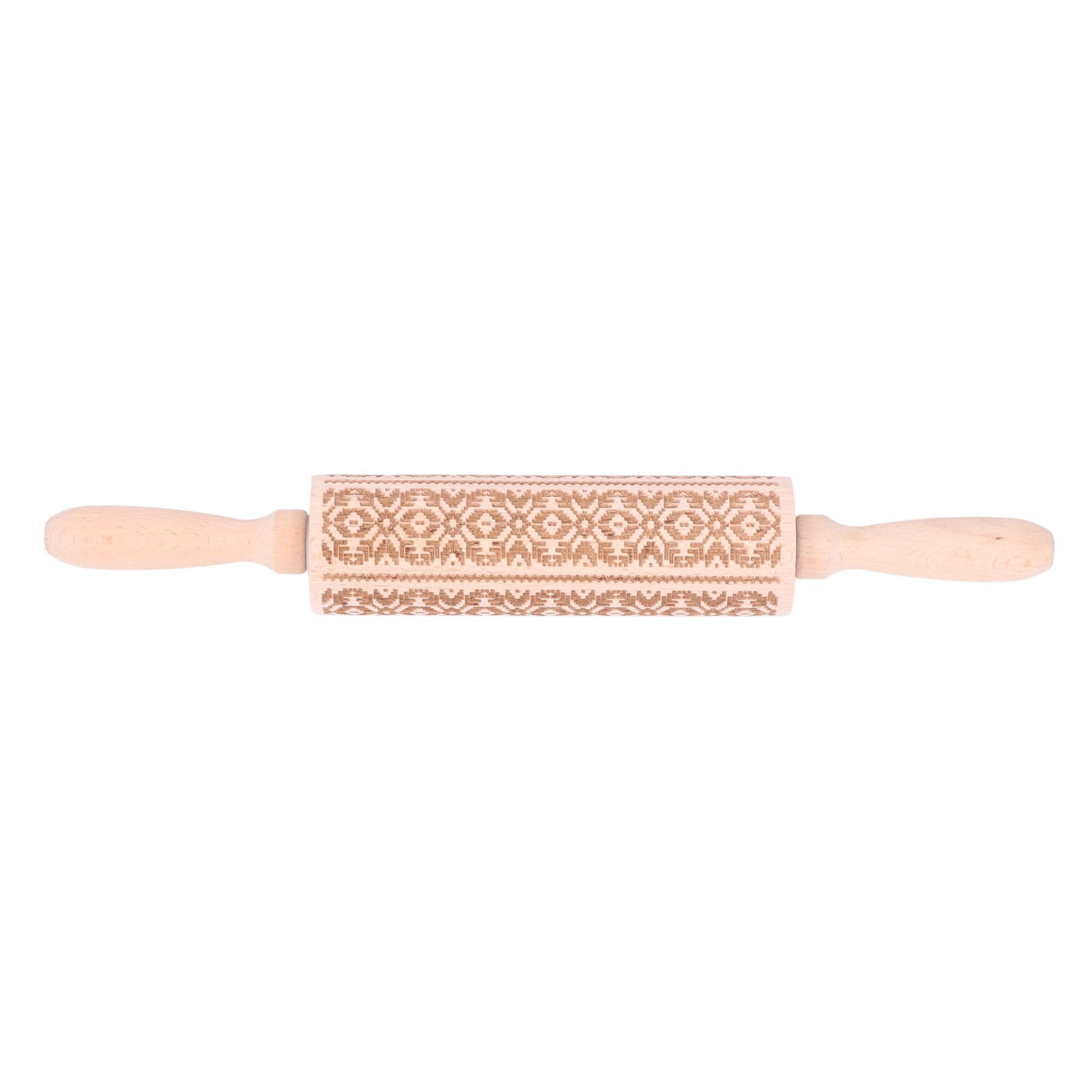 Embossed Rolling Pin 35cm 3D Pattern Highly Durable Moistureproof Safe Eco Friendly Easy Control Christmas Rolling PinExotic Charm - Image 1