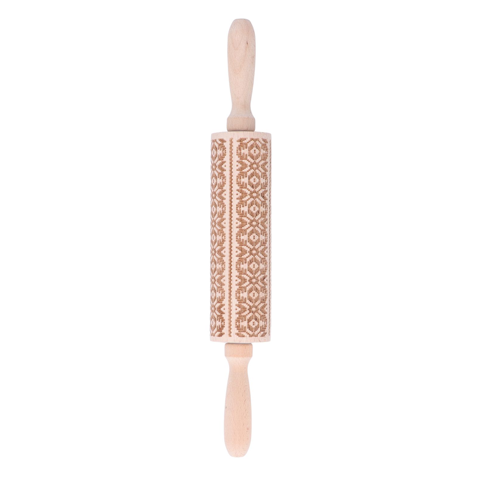 Embossed Rolling Pin 35cm 3D Pattern Highly Durable Moistureproof Safe Eco Friendly Easy Control Christmas Rolling PinExotic Charm - Image 4