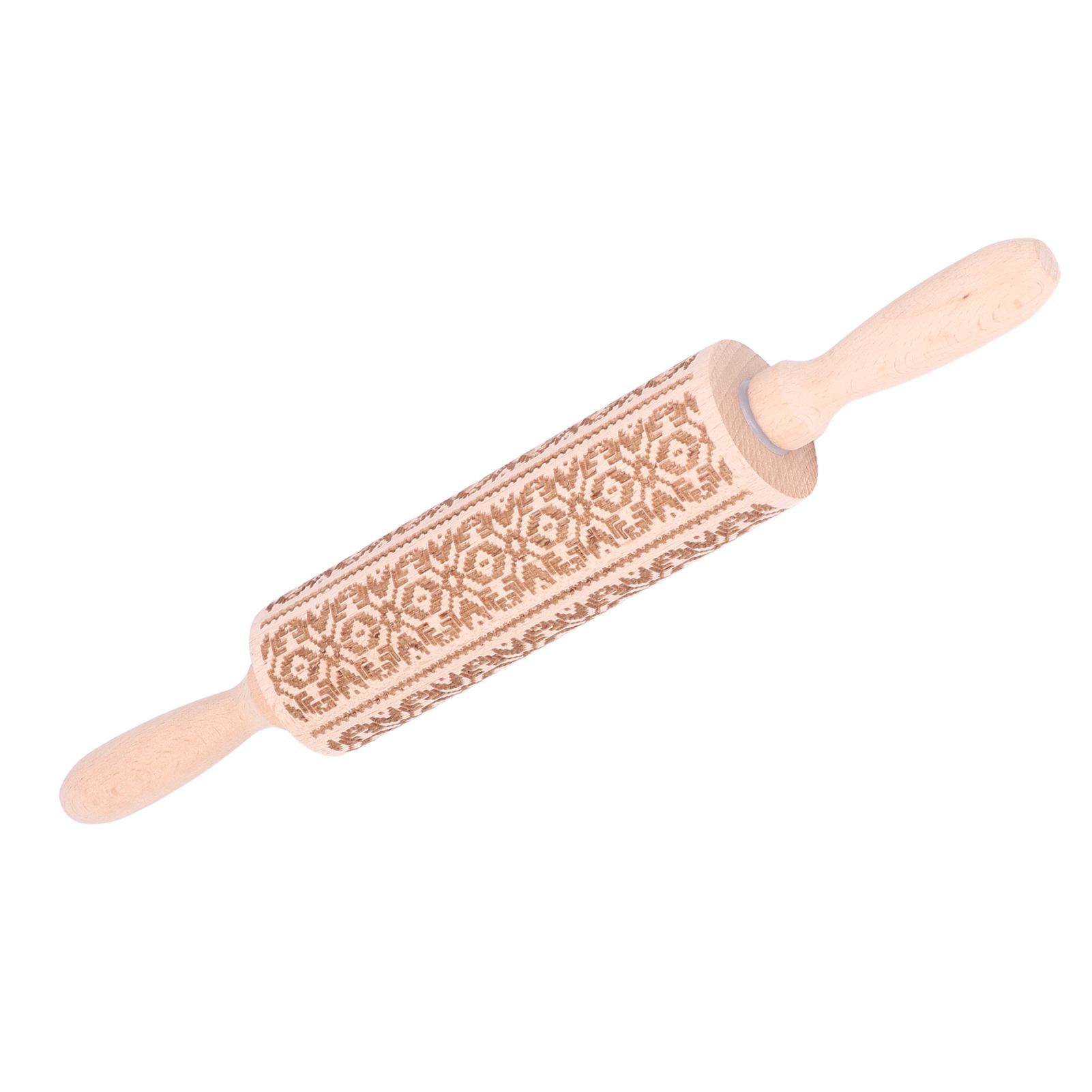 Embossed Rolling Pin 35cm 3D Pattern Highly Durable Moistureproof Safe Eco Friendly Easy Control Christmas Rolling PinExotic Charm - Image 5