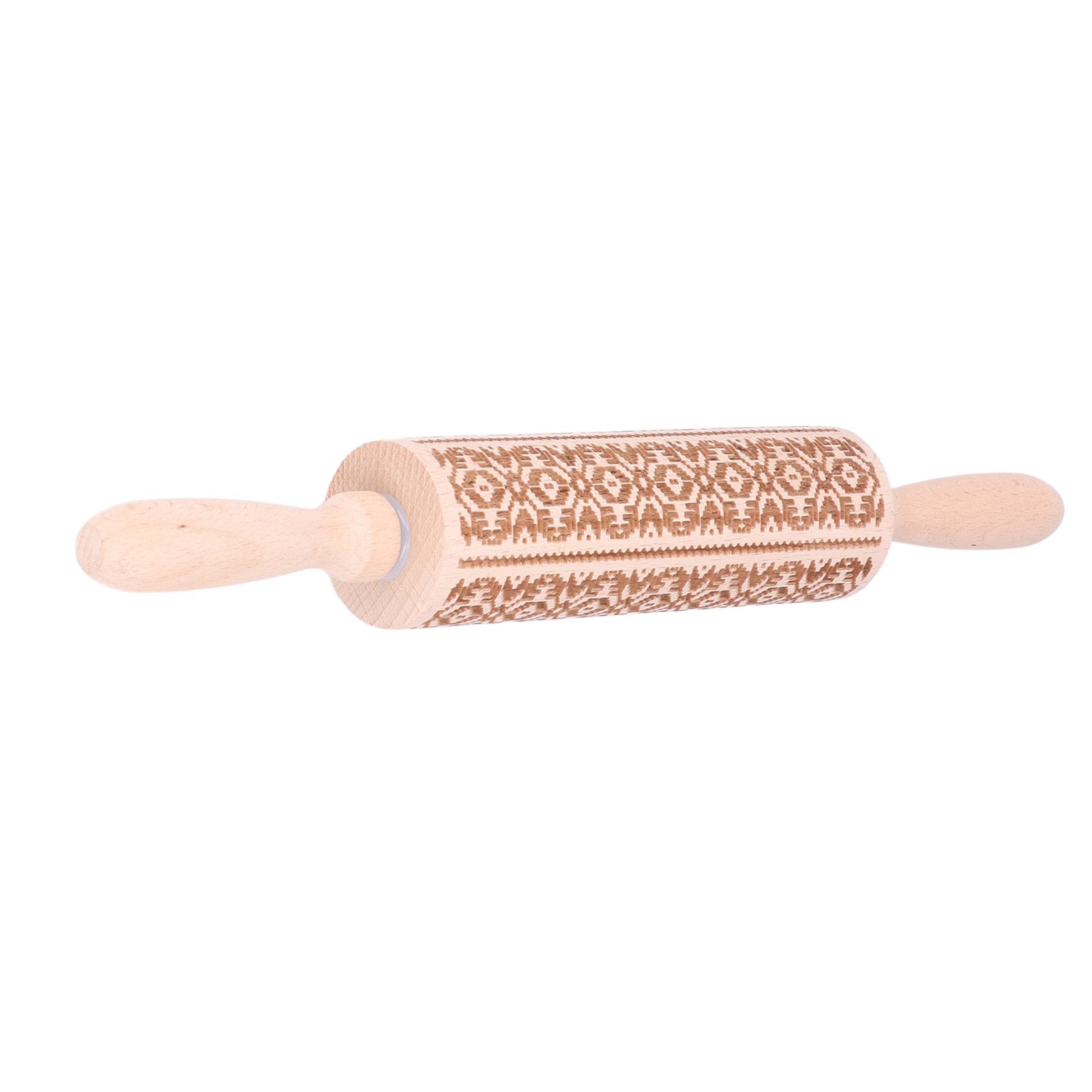 Embossed Rolling Pin 35cm 3D Pattern Highly Durable Moistureproof Safe Eco Friendly Easy Control Christmas Rolling PinExotic Charm - Image 6