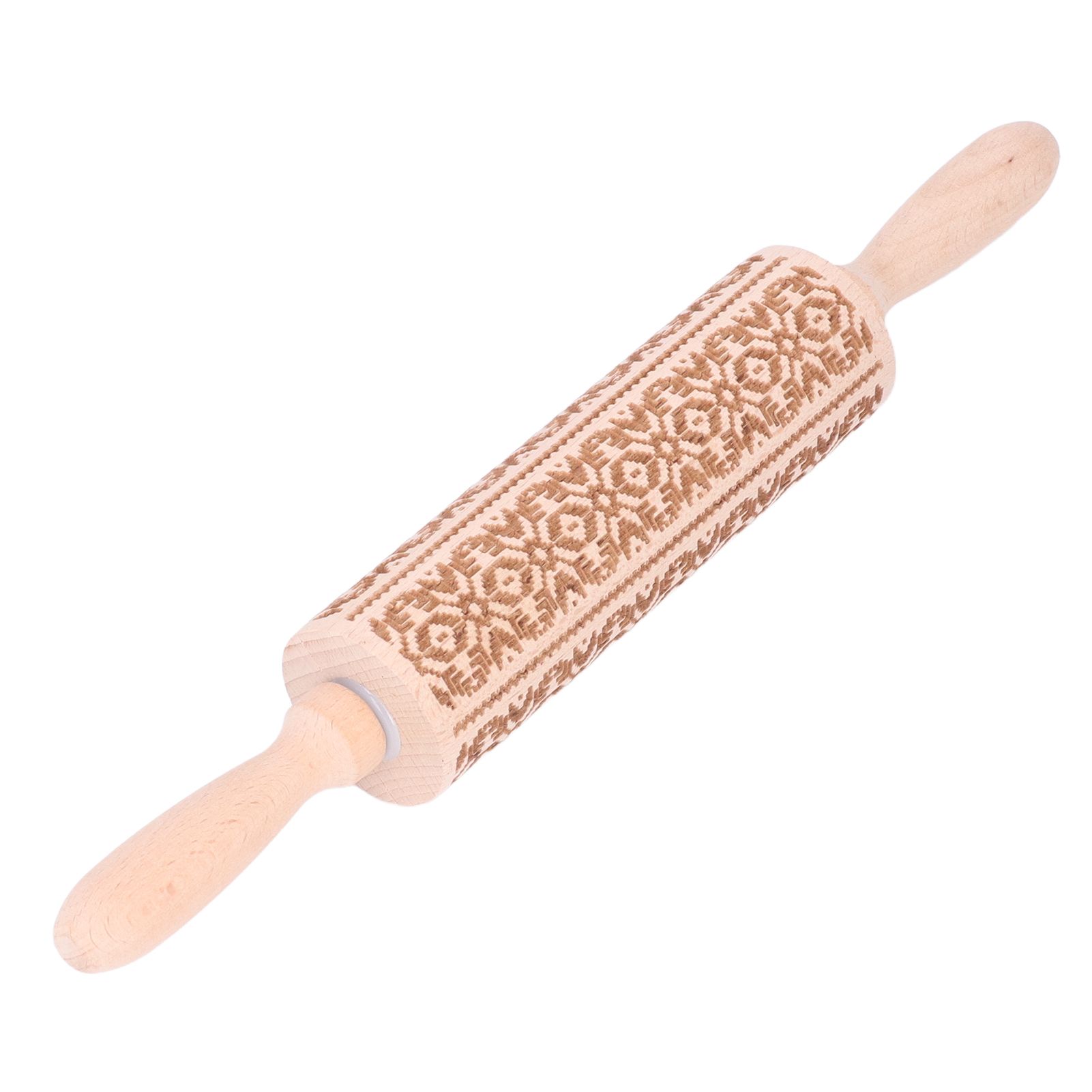 Embossed Rolling Pin 35cm 3D Pattern Highly Durable Moistureproof Safe Eco Friendly Easy Control Christmas Rolling PinExotic Charm - Image 7