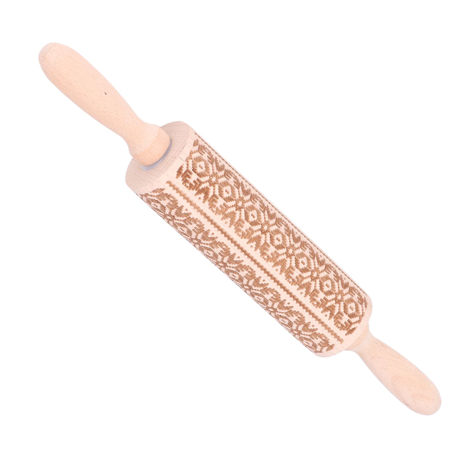 Embossed Rolling Pin 35cm 3D Pattern Highly Durable Moistureproof Safe Eco Friendly Easy Control Christmas Rolling PinExotic Charm - Image 8