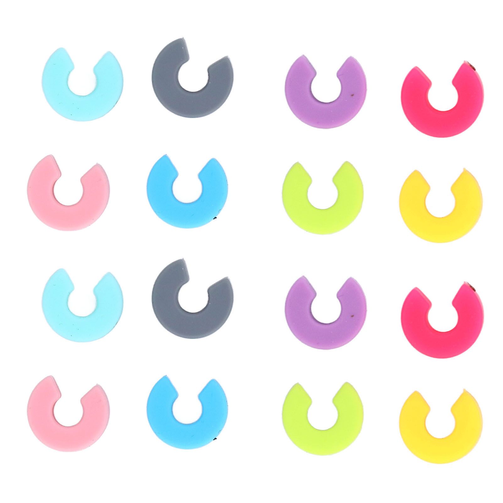 16PCS Mini Circle Silicone Wine Glass Marker Cup Identification Ring Recognizer Label - Image 1