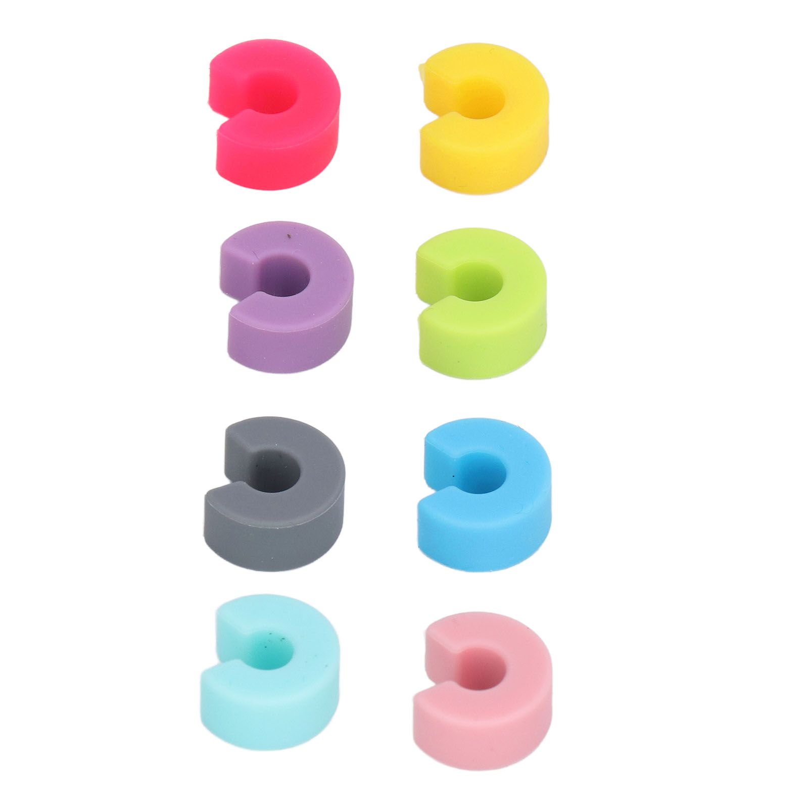 16PCS Mini Circle Silicone Wine Glass Marker Cup Identification Ring Recognizer Label - Image 7