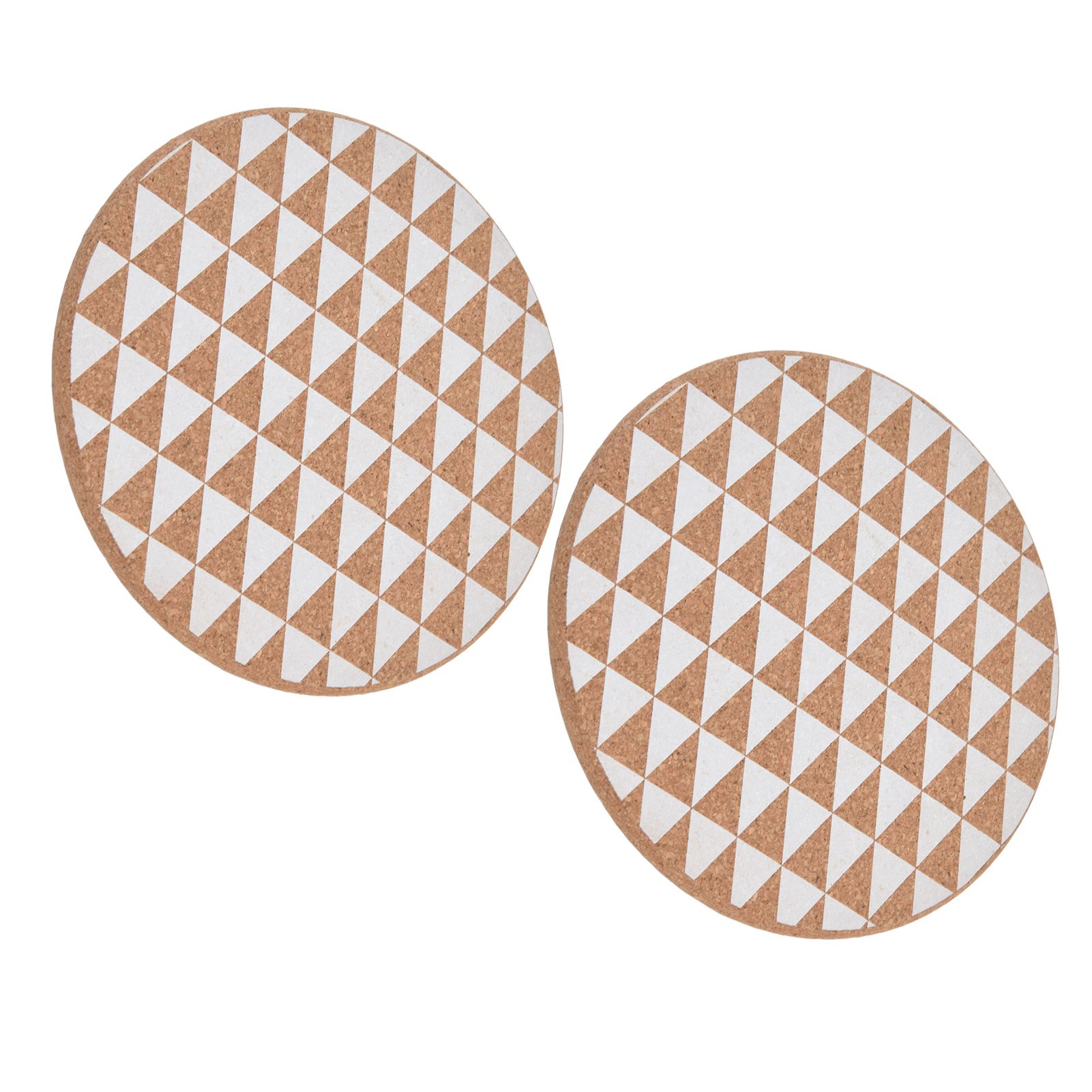 2pcs Cork Coasters Safety Design Convenient Practical Glossy Thick Rustic Style Wooden Decoration for KitchensTriangular - Image 4