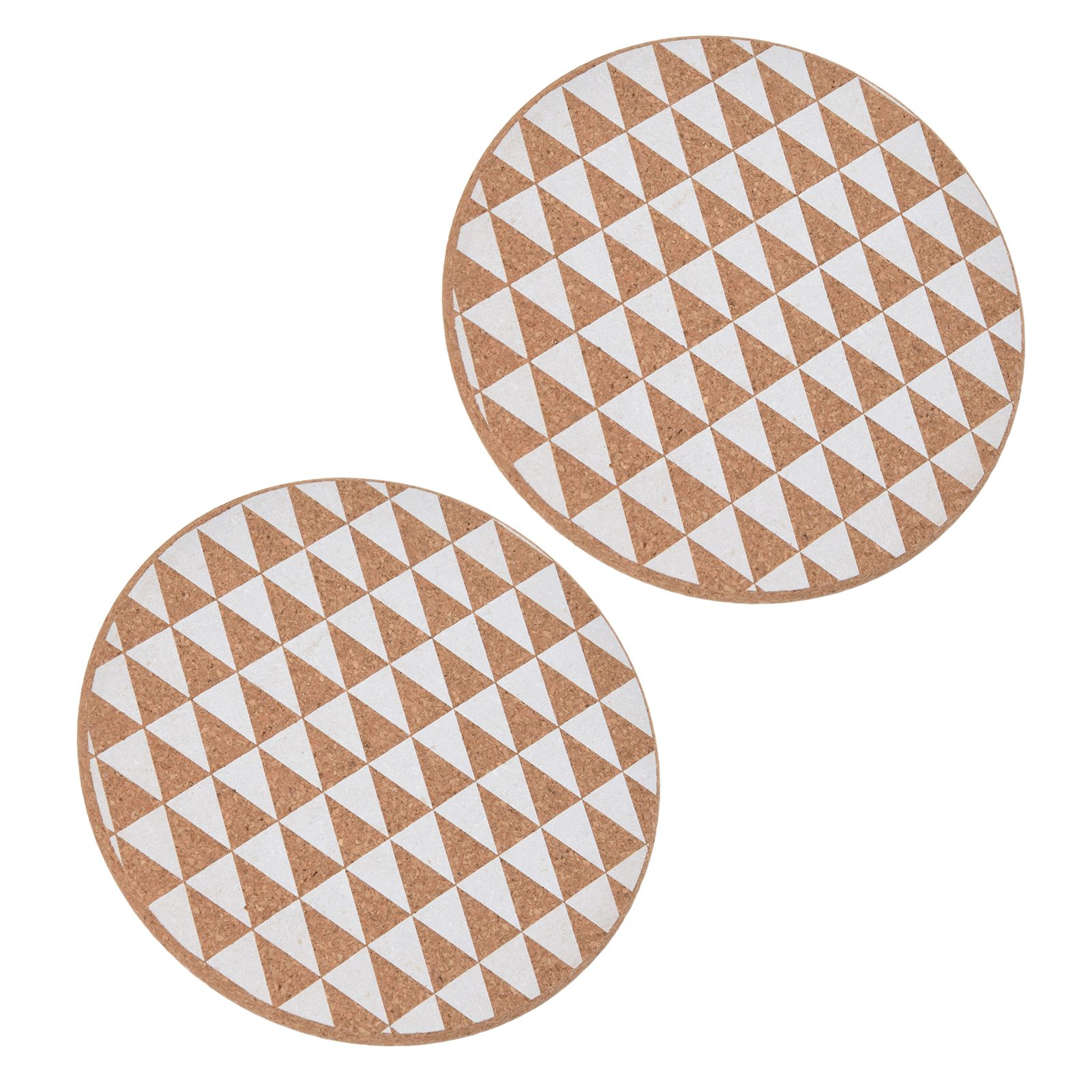2pcs Cork Coasters Safety Design Convenient Practical Glossy Thick Rustic Style Wooden Decoration for KitchensTriangular - Image 6