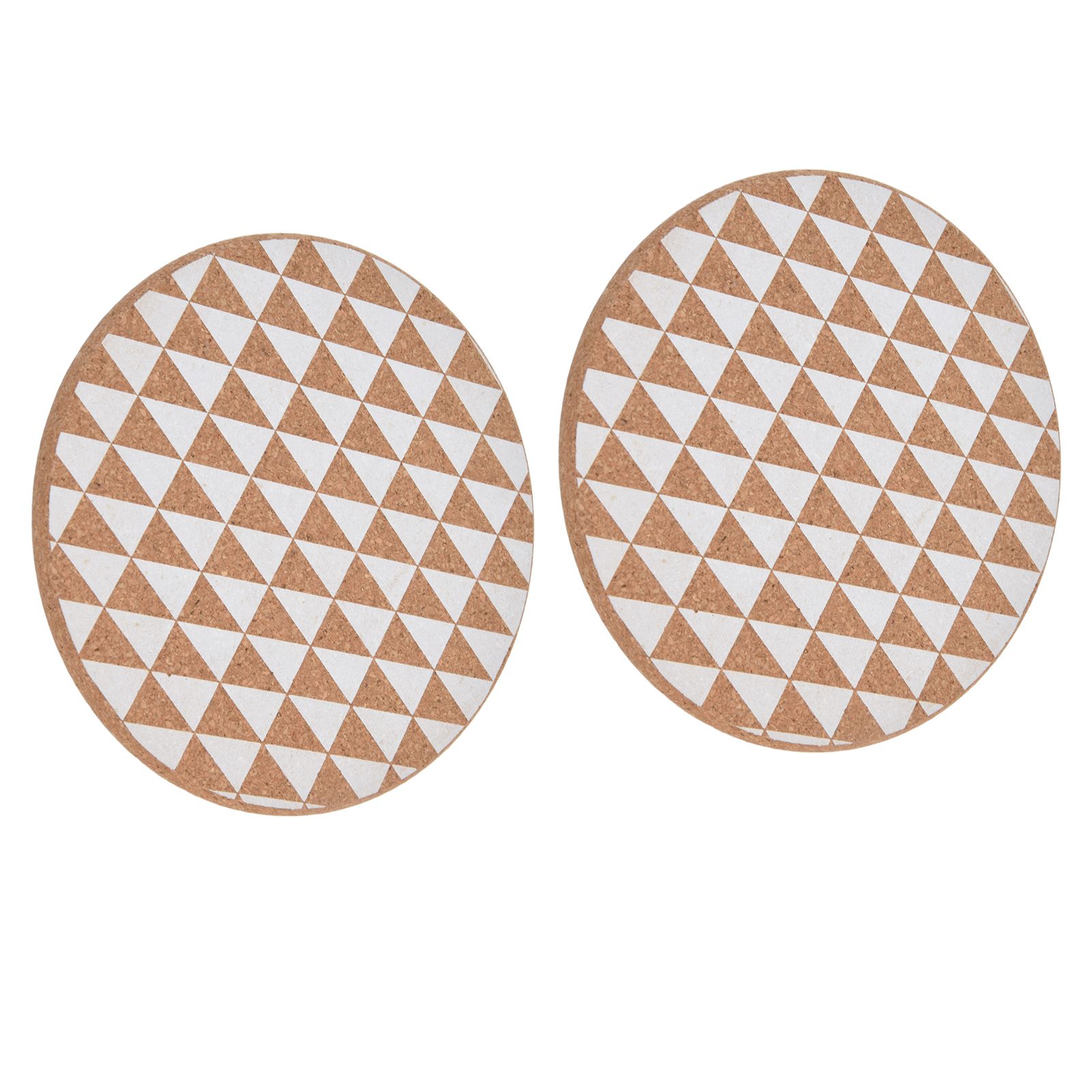 2pcs Cork Coasters Safety Design Convenient Practical Glossy Thick Rustic Style Wooden Decoration for KitchensTriangular - Image 7