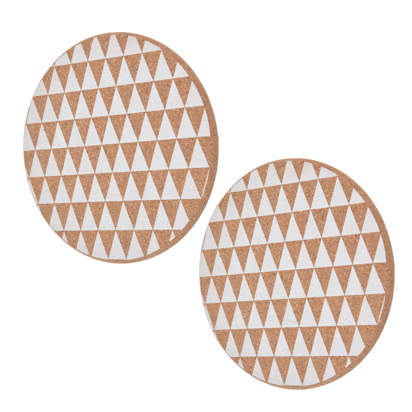 2pcs Cork Coasters Safety Design Convenient Practical Glossy Thick Rustic Style Wooden Decoration for KitchensTriangular - Image 8