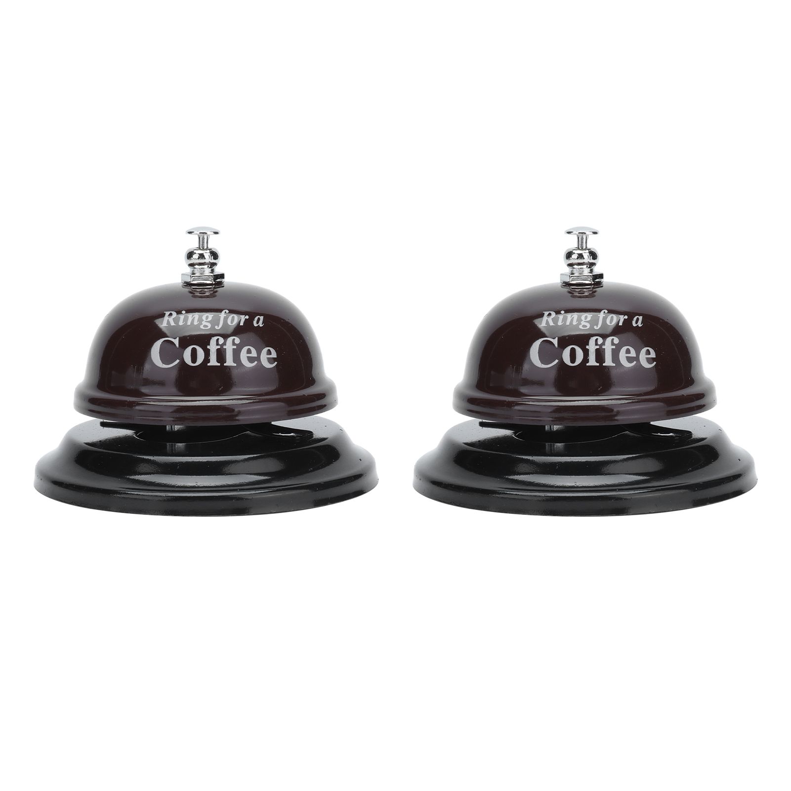 2Pcs Service Bell Exquisite Clear Sound Classic Shape Polishing Glossy Nonslip Base Call Bell for Hotel Restaurant HomeCoffee - Image 1