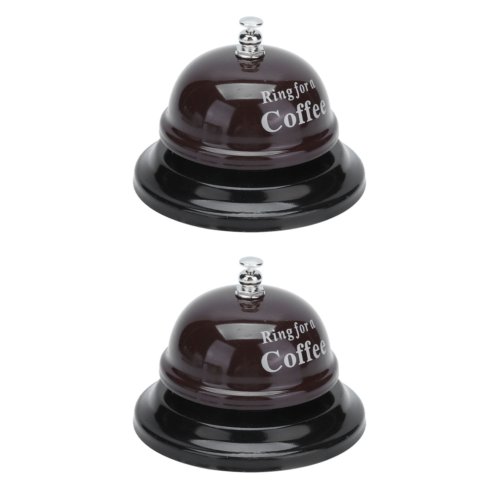 2Pcs Service Bell Exquisite Clear Sound Classic Shape Polishing Glossy Nonslip Base Call Bell for Hotel Restaurant HomeCoffee - Image 2