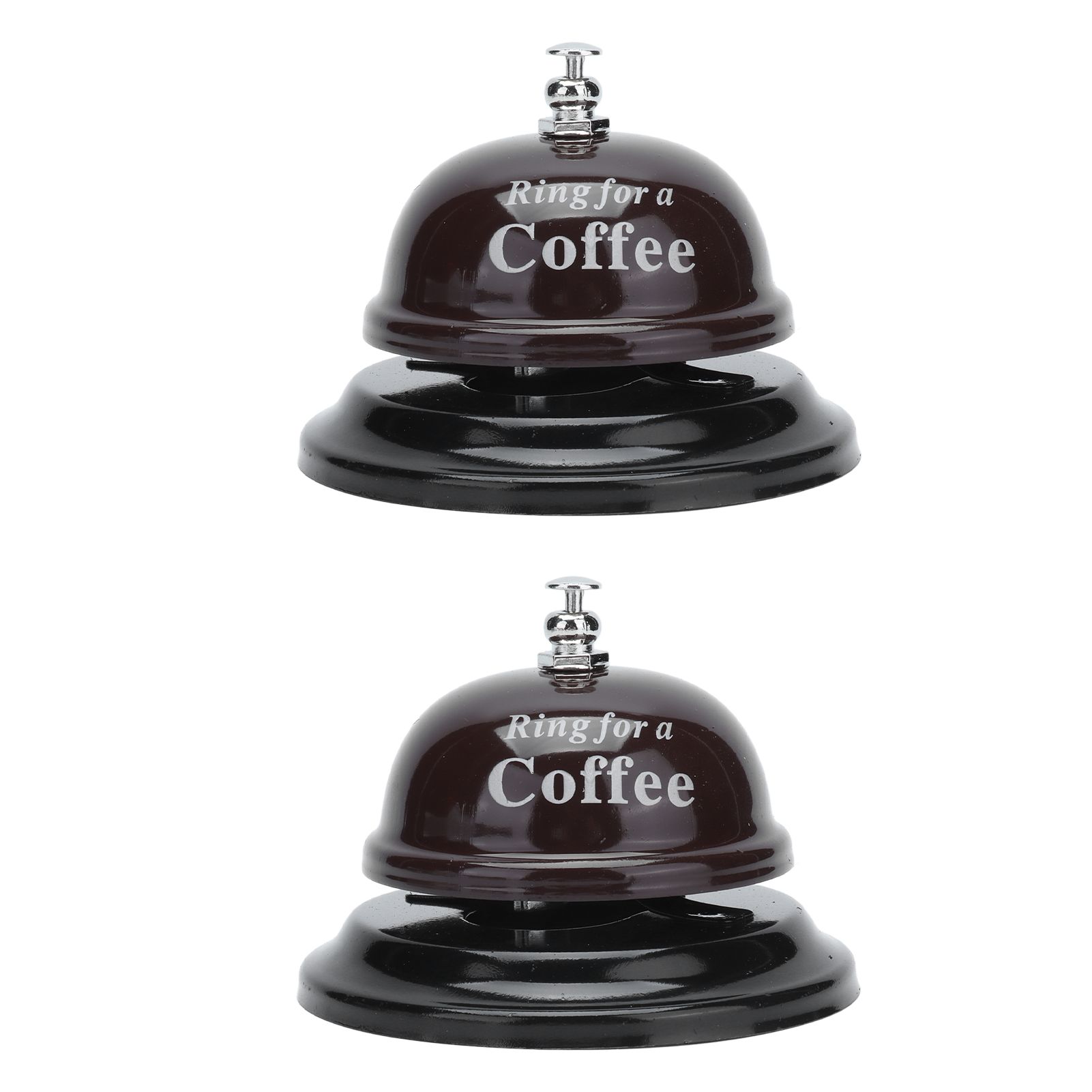 2Pcs Service Bell Exquisite Clear Sound Classic Shape Polishing Glossy Nonslip Base Call Bell for Hotel Restaurant HomeCoffee - Image 3