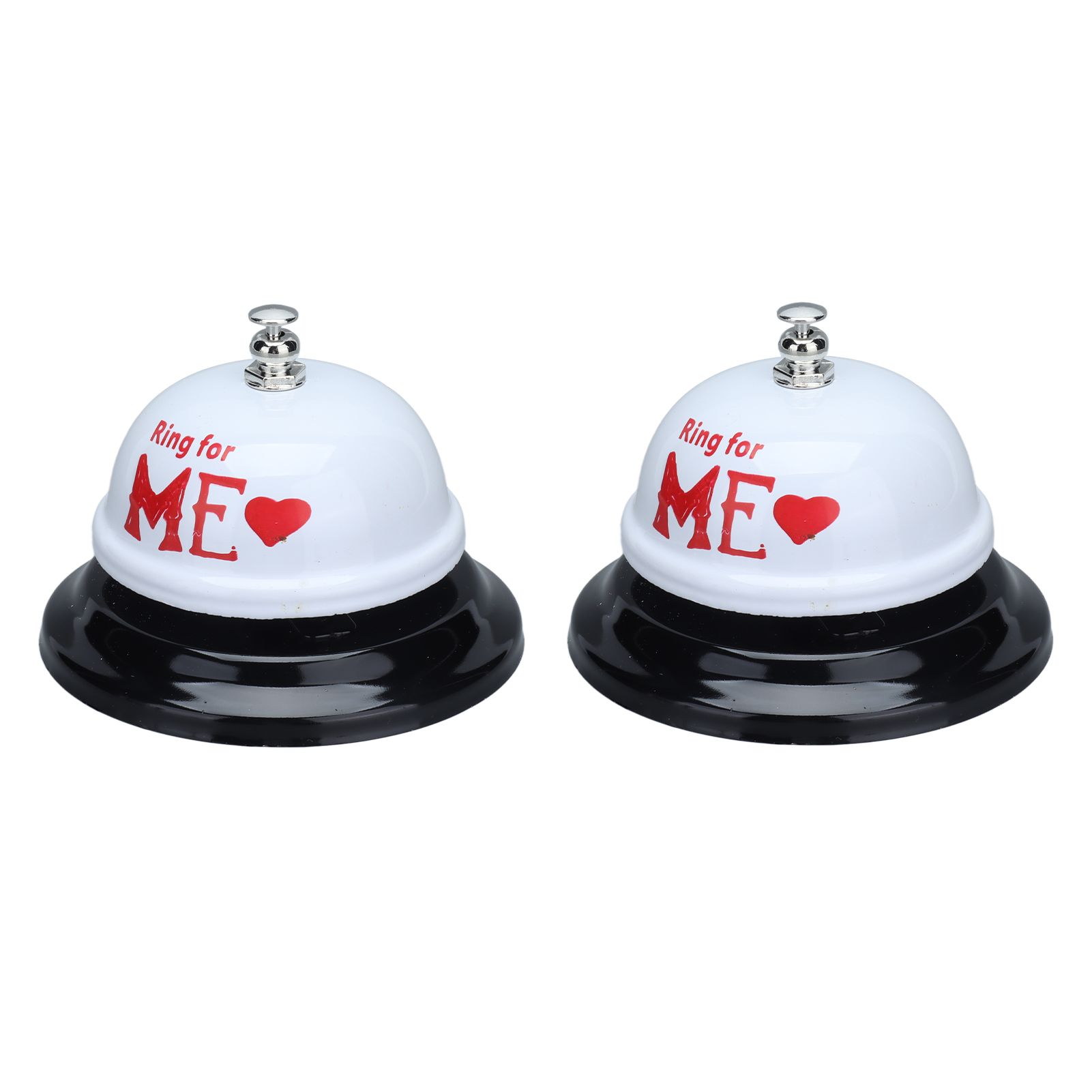 2Pcs Meal Bells Stainless Steel Hand Pressed Bell Counter Food Bells for Restaurant Bar White Paint - Image 6