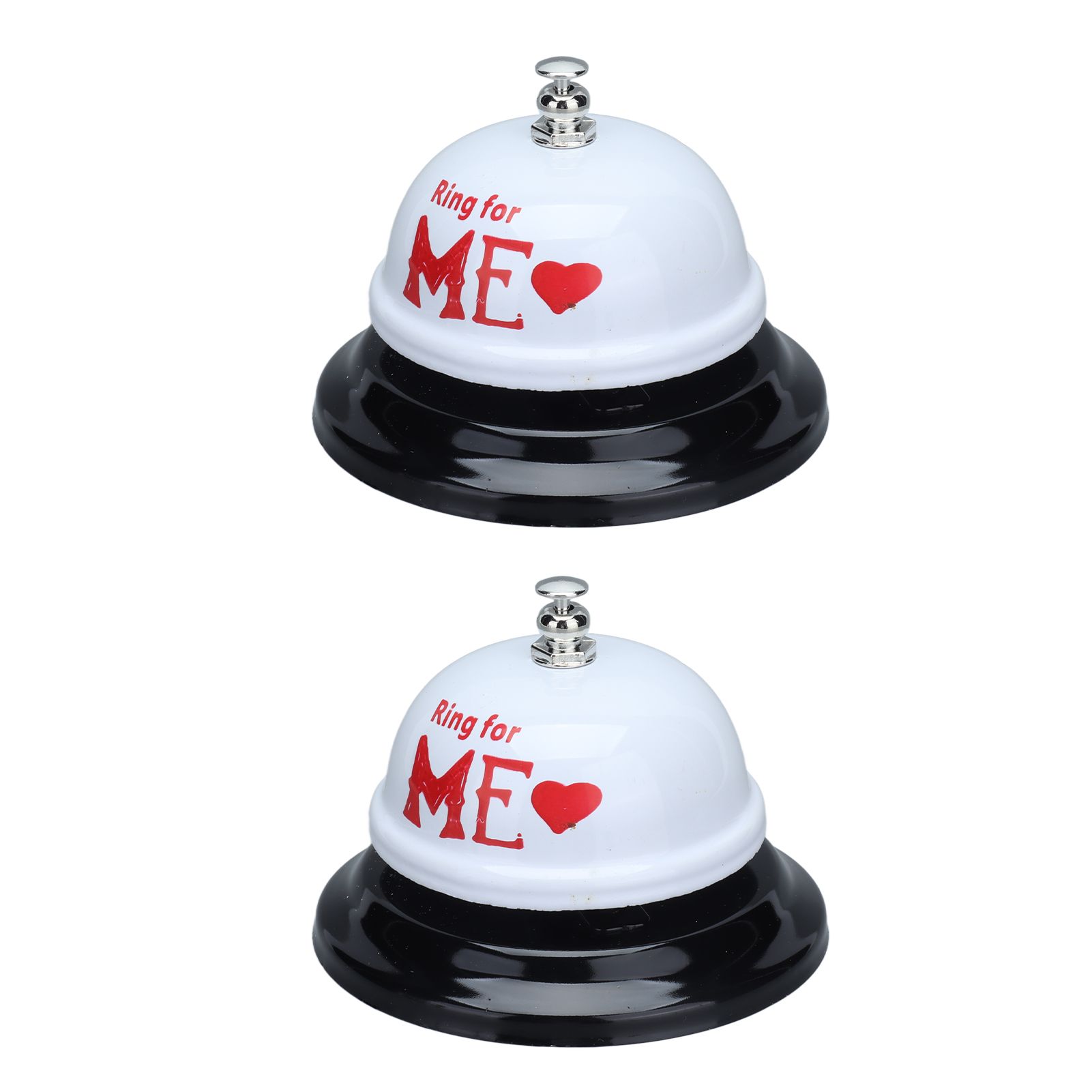 2Pcs Meal Bells Stainless Steel Hand Pressed Bell Counter Food Bells for Restaurant Bar White Paint - Image 7