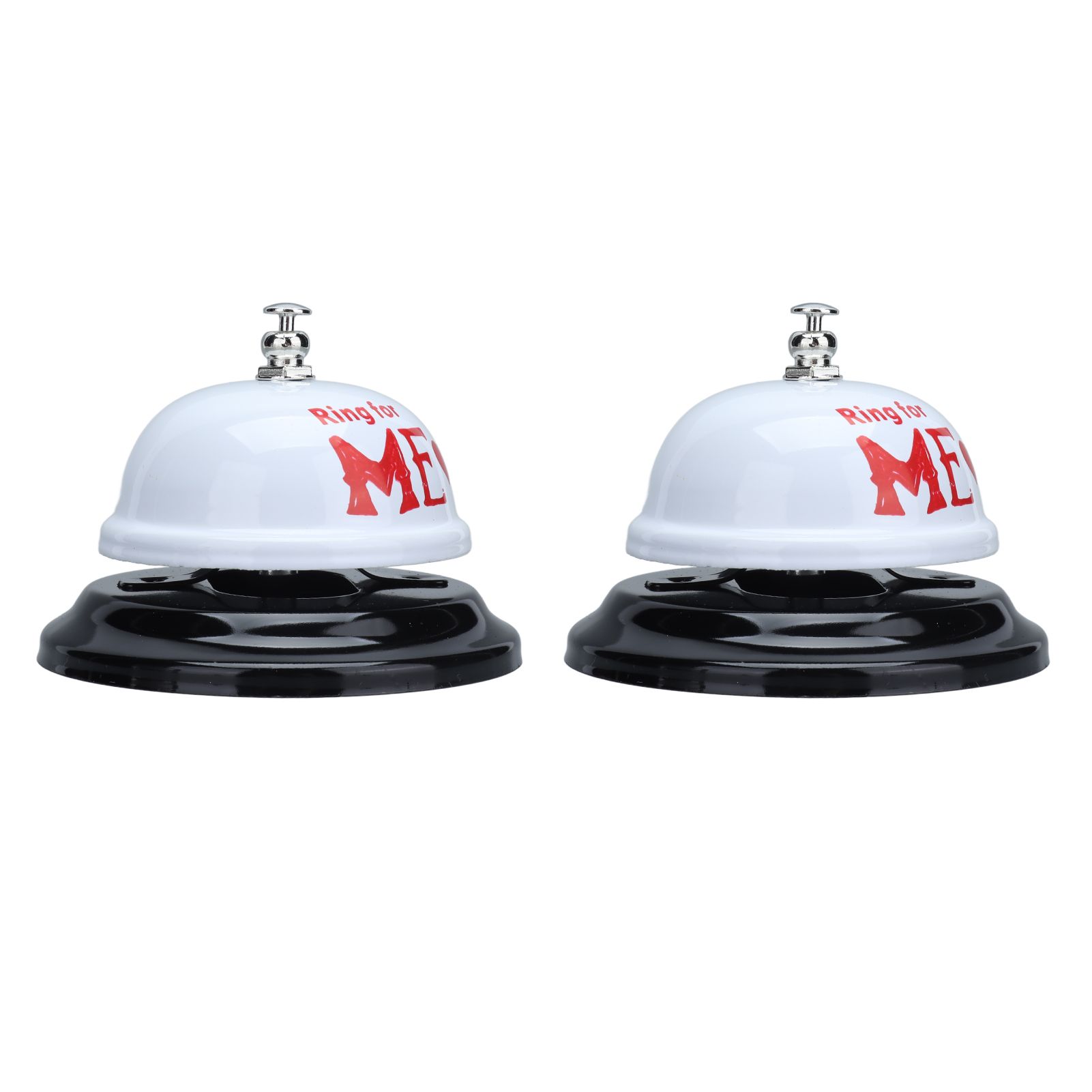 2Pcs Meal Bells Stainless Steel Hand Pressed Bell Counter Food Bells for Restaurant Bar White Paint - Image 8