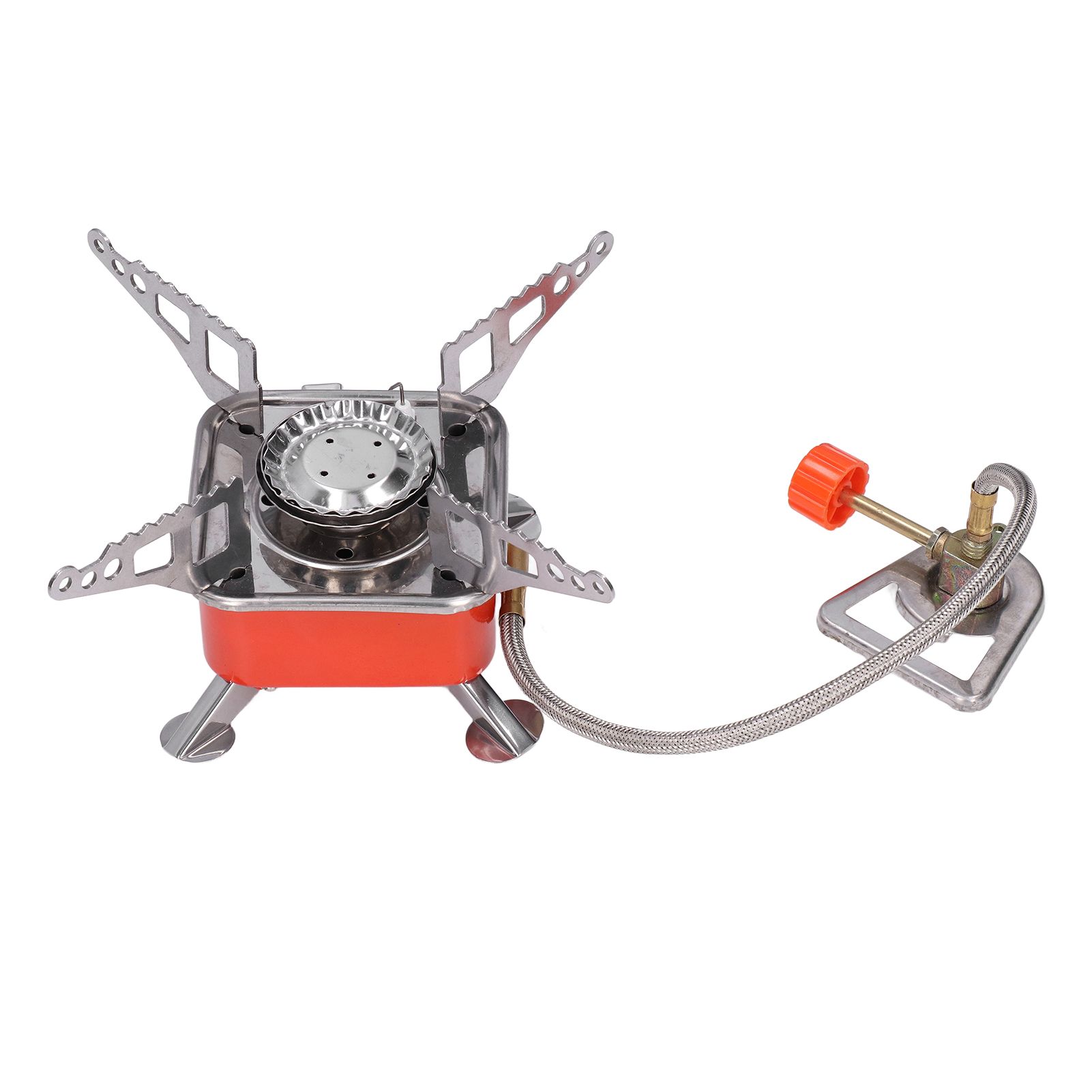 Foldable Camping Stove Stainless Steel Aluminum Alloy Portable Backpacking Stoves for HikingSquares with Tube - Image 2