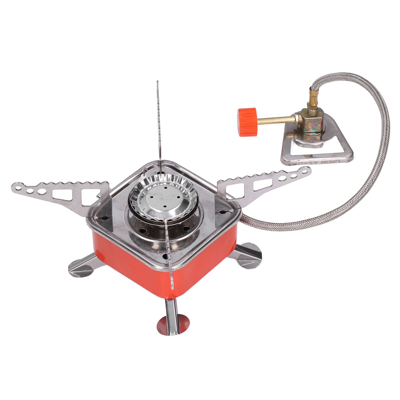 Foldable Camping Stove Stainless Steel Aluminum Alloy Portable Backpacking Stoves for HikingSquares with Tube - Image 3