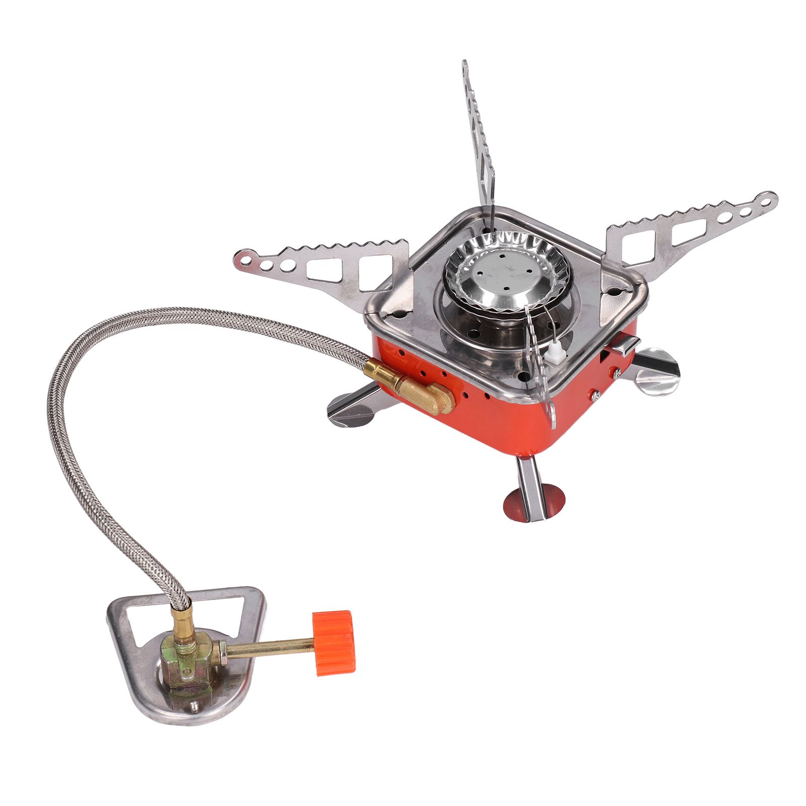 Foldable Camping Stove Stainless Steel Aluminum Alloy Portable Backpacking Stoves for HikingSquares with Tube - Image 6