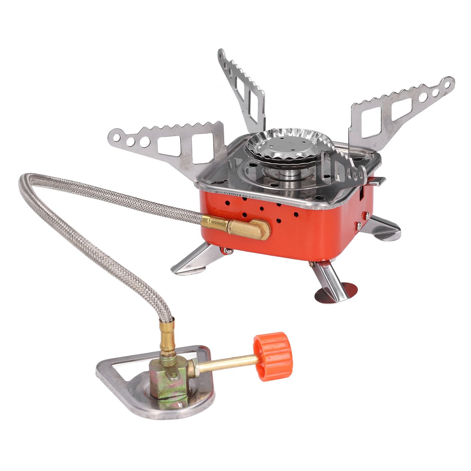 Foldable Camping Stove Stainless Steel Aluminum Alloy Portable Backpacking Stoves for HikingSquares with Tube - Image 8