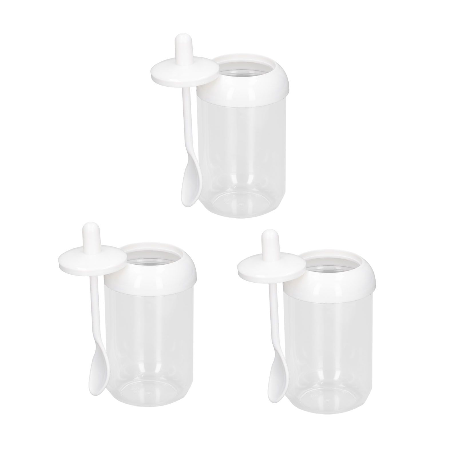 3PCS Seasoning Box with Spoon Transparent Spice Bottle Sealed Spice Container for Kitchen - Image 1