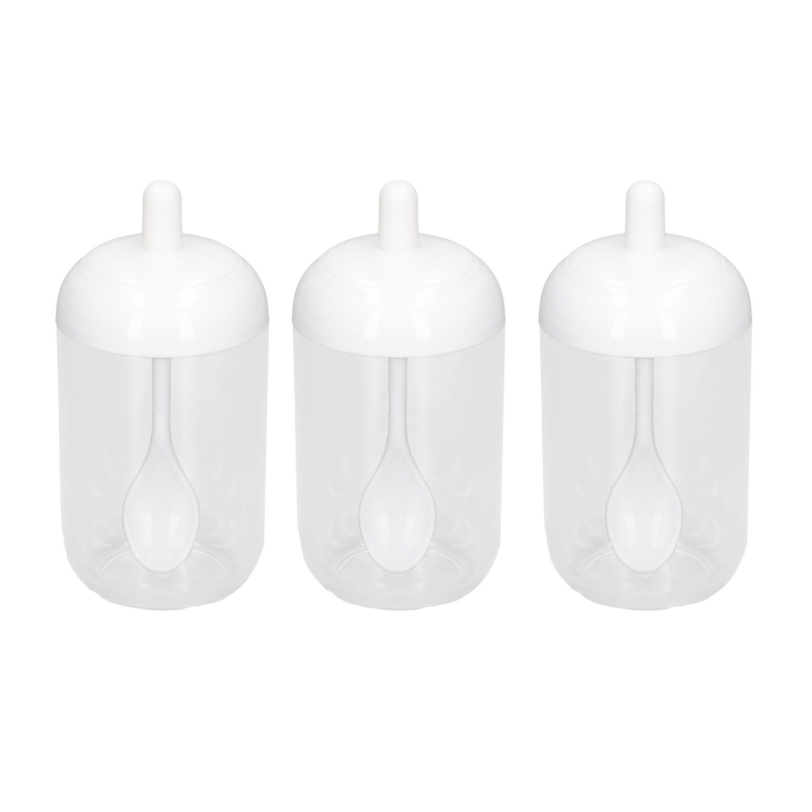 3PCS Seasoning Box with Spoon Transparent Spice Bottle Sealed Spice Container for Kitchen - Image 8