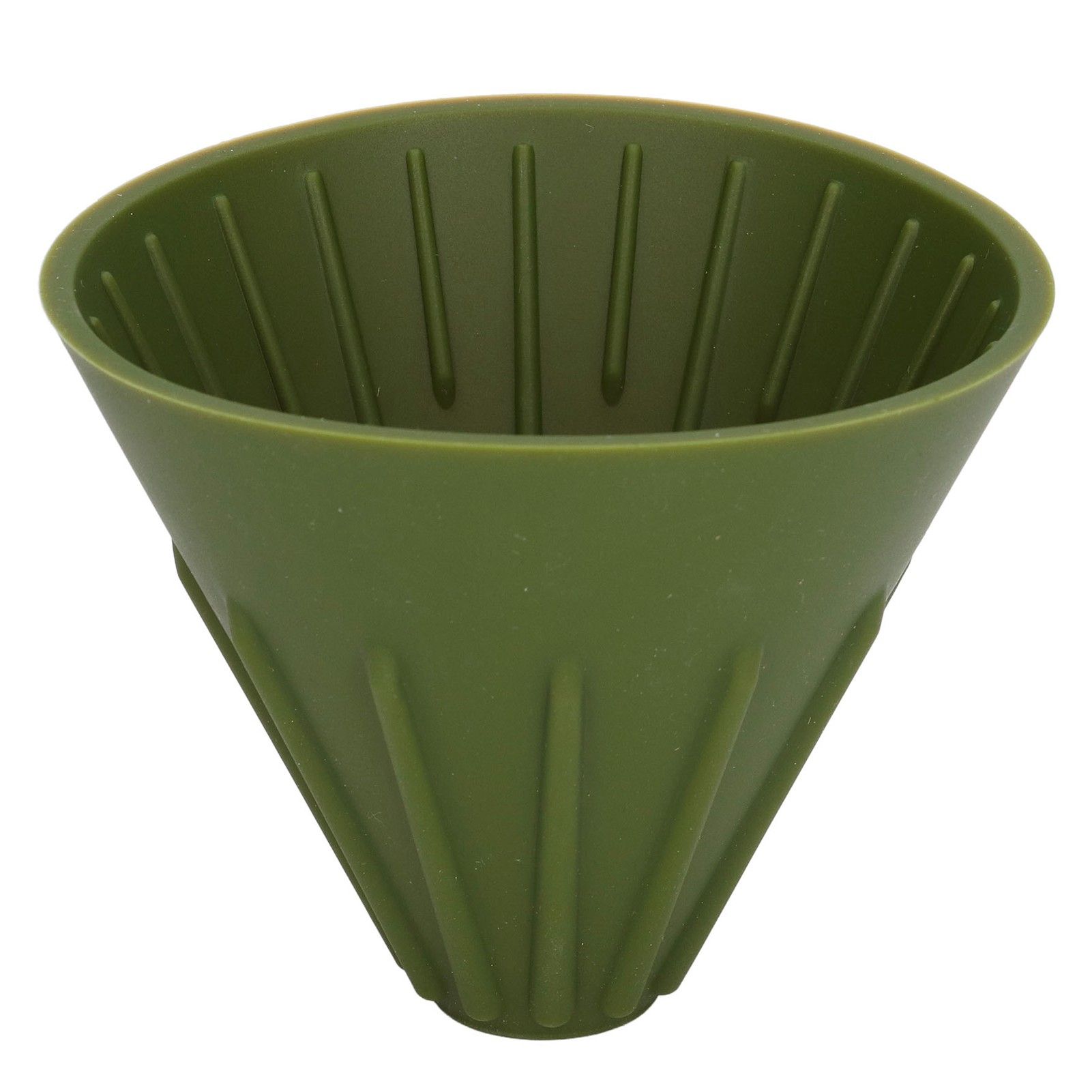 Silicone Coffee Dripper Portable Reusable Folding Coffee Filter for Travel Camping Office HomeGreen - Image 5