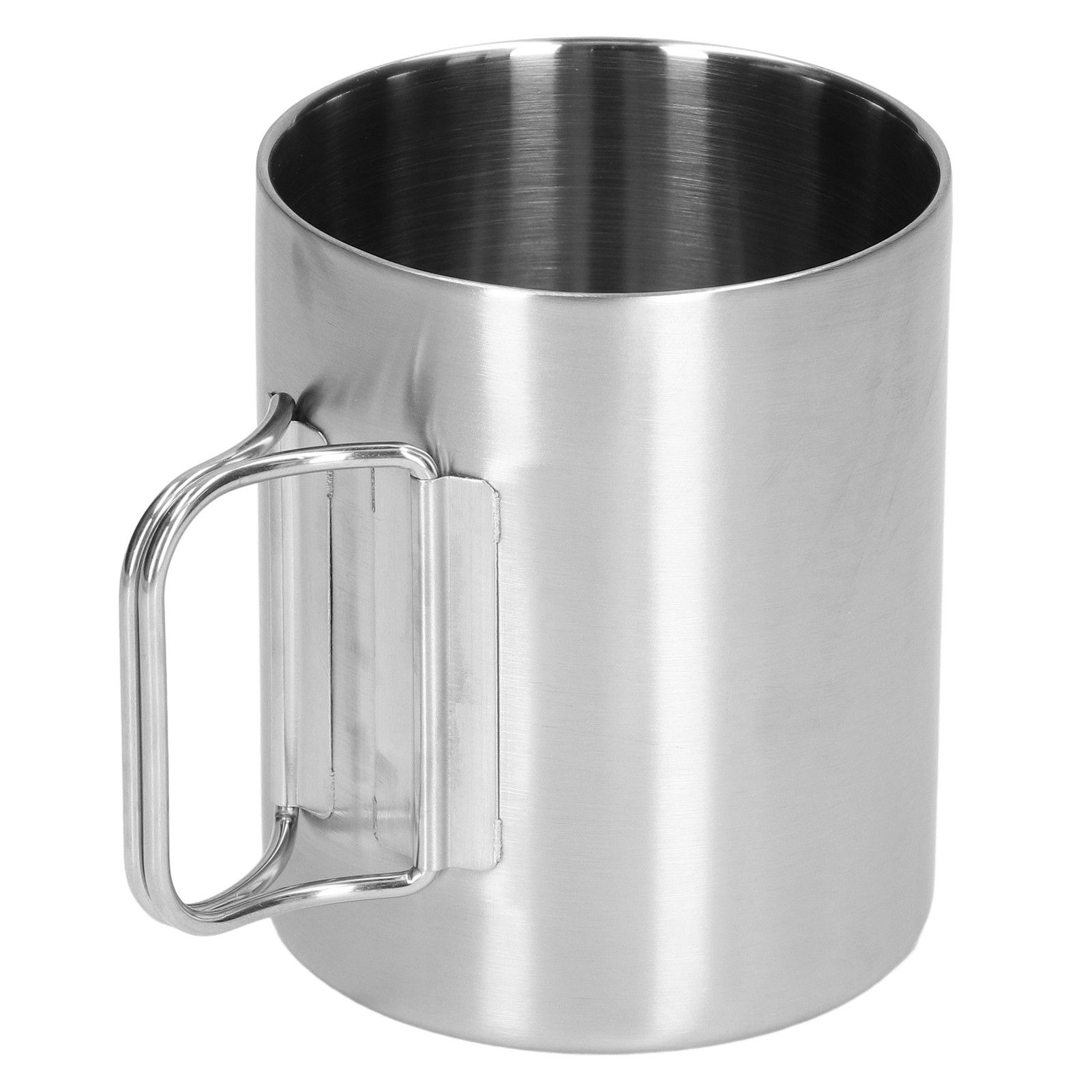 Stainless Steel Cup Corrosion Resistant Folding Handle Folding Design Exquisite Coffee Mug - Image 1