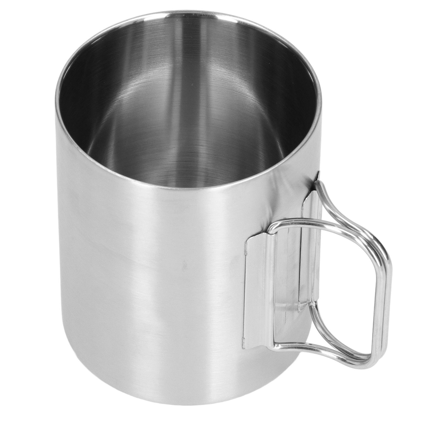 Stainless Steel Cup Corrosion Resistant Folding Handle Folding Design Exquisite Coffee Mug - Image 3