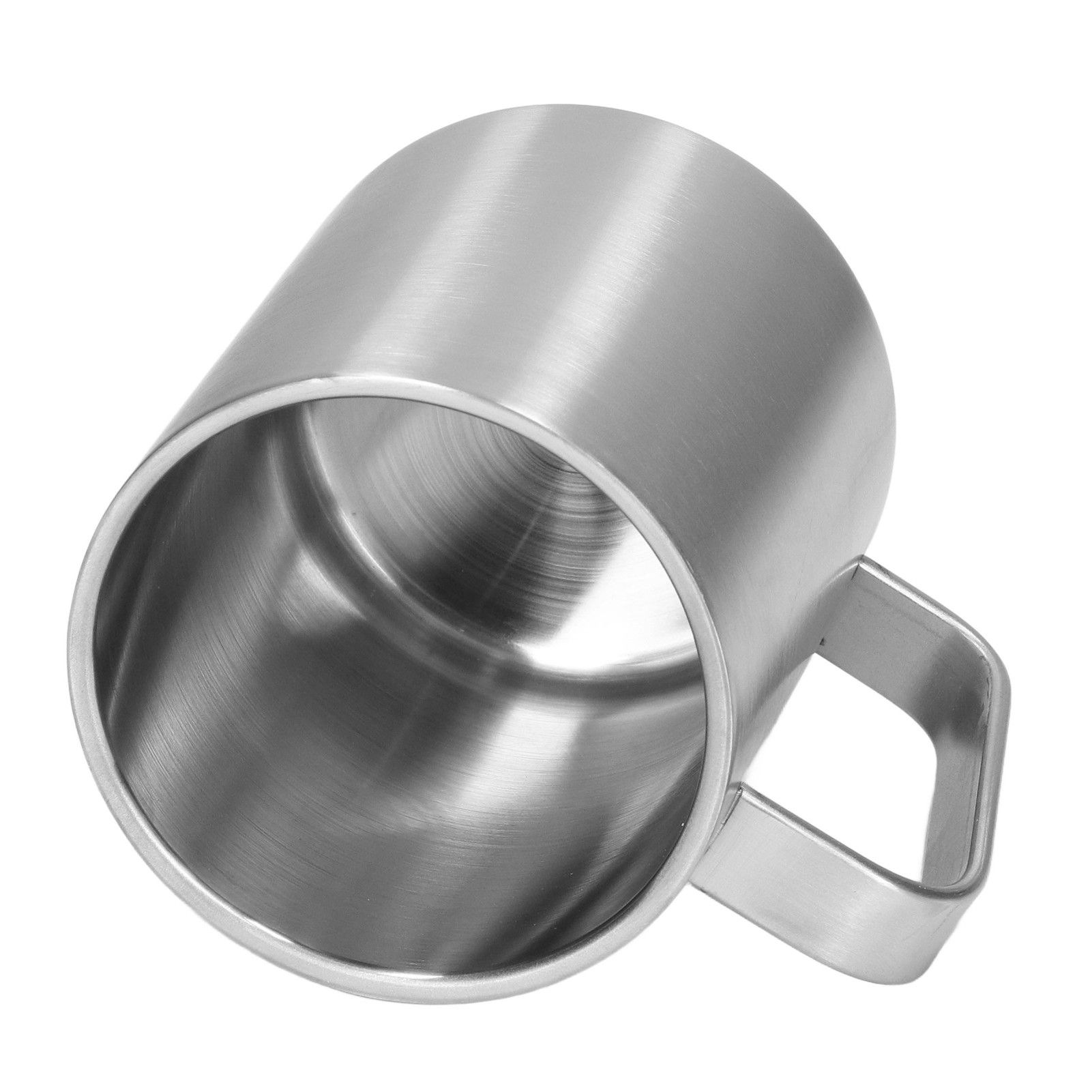 Stainless Steel Cup 300ml Capacity Double Layer Ergonomic Design Texture With Handle Coffee Mug - Image 5