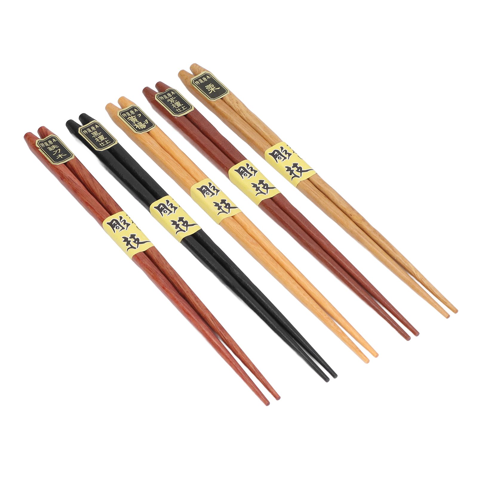 Chopsticks Set 5 Different Colors Natural Wood Antislip Design Feel Comfortable Chopsticks ReusablePointed Chopsticks - Image 6