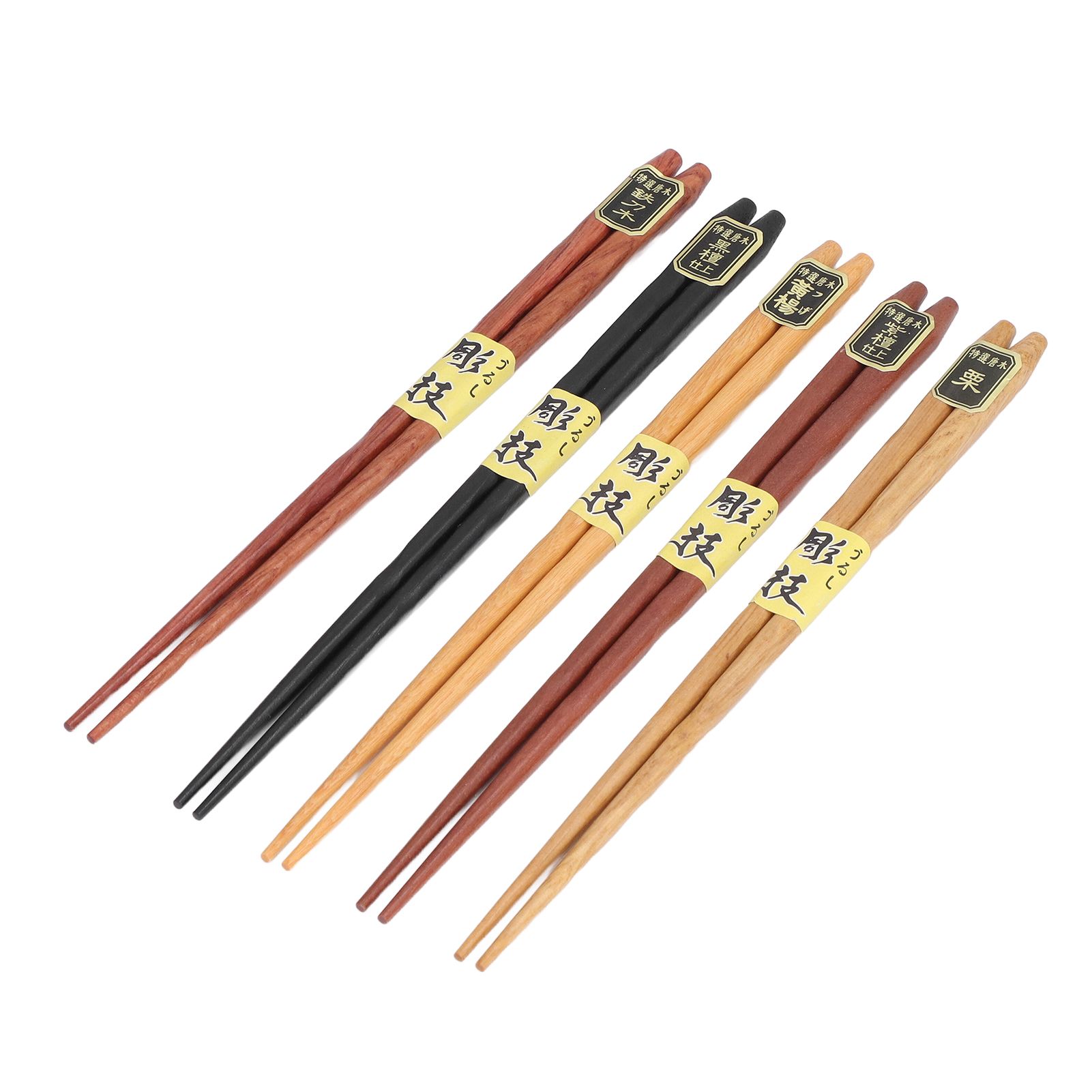 Chopsticks Set 5 Different Colors Natural Wood Antislip Design Feel Comfortable Chopsticks ReusablePointed Chopsticks - Image 7