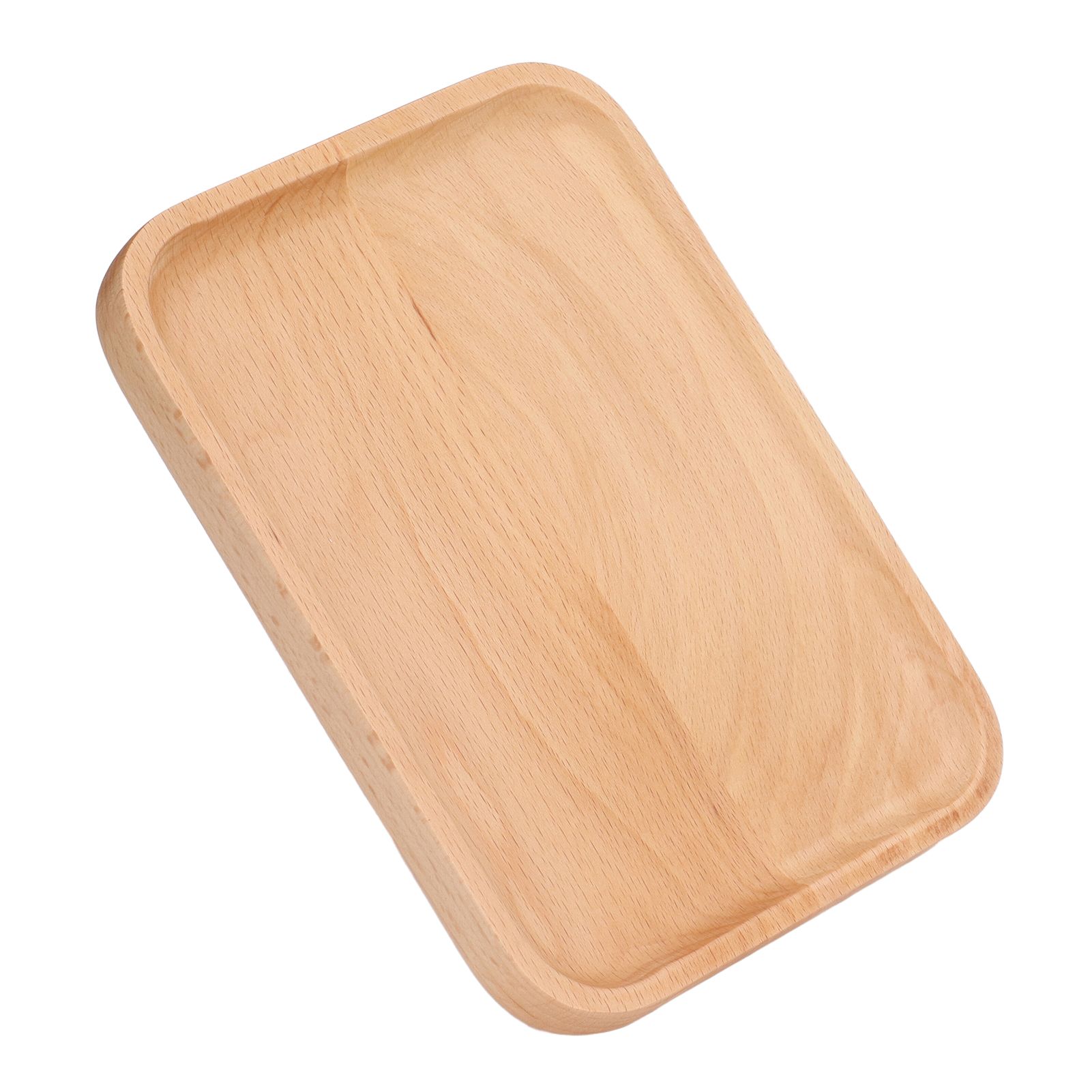 Wooden Rectangular Serving Tray Dinner Drink Food Snack Saucer Platter for Home Restaurants - Image 2