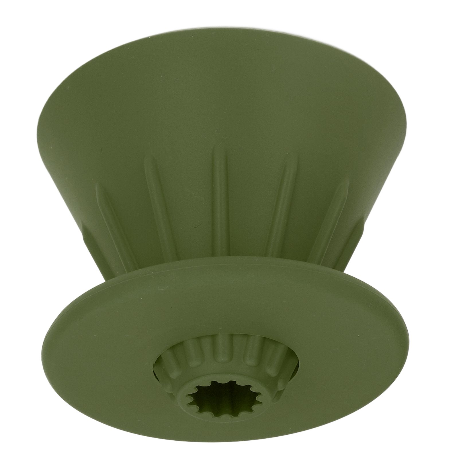 Silicone Coffee Dripper Reusable Cone Coffee Filter Holder for Travel Hiking Camping Home OfficeGreen - Image 4