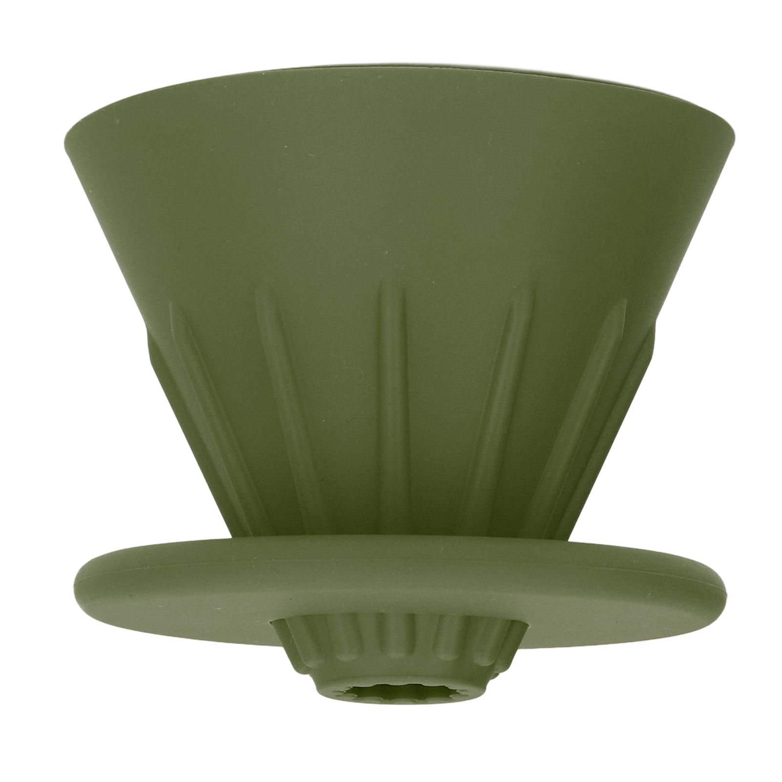 Silicone Coffee Dripper Reusable Cone Coffee Filter Holder for Travel Hiking Camping Home OfficeGreen - Image 5