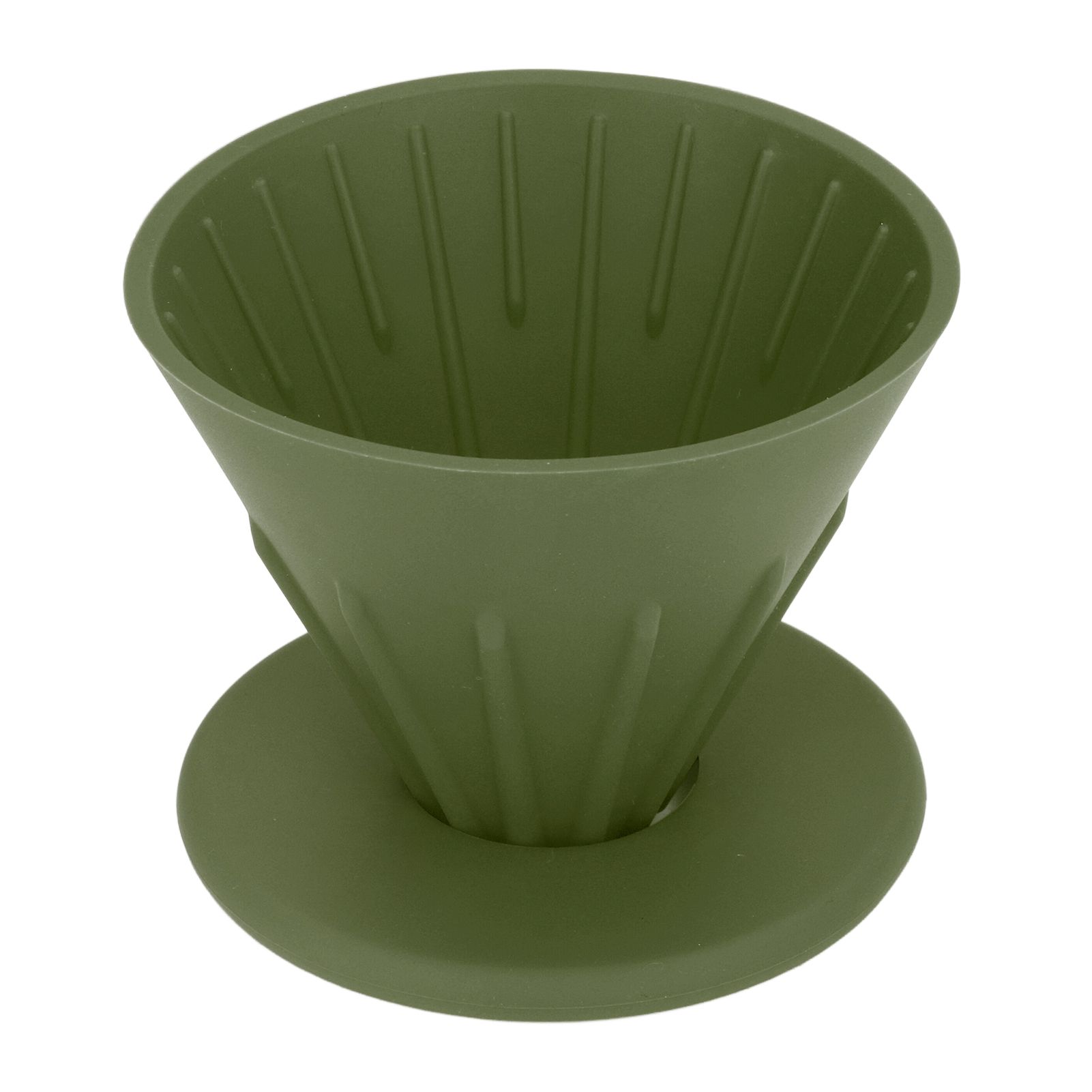 Silicone Coffee Dripper Reusable Cone Coffee Filter Holder for Travel Hiking Camping Home OfficeGreen - Image 6
