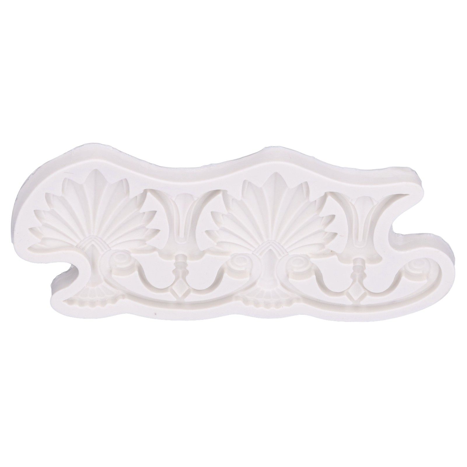 Cake Border Silicone Mold European Retro Pattern DIY Gray Nontoxic for Clay Resin Chocolate - Image 1