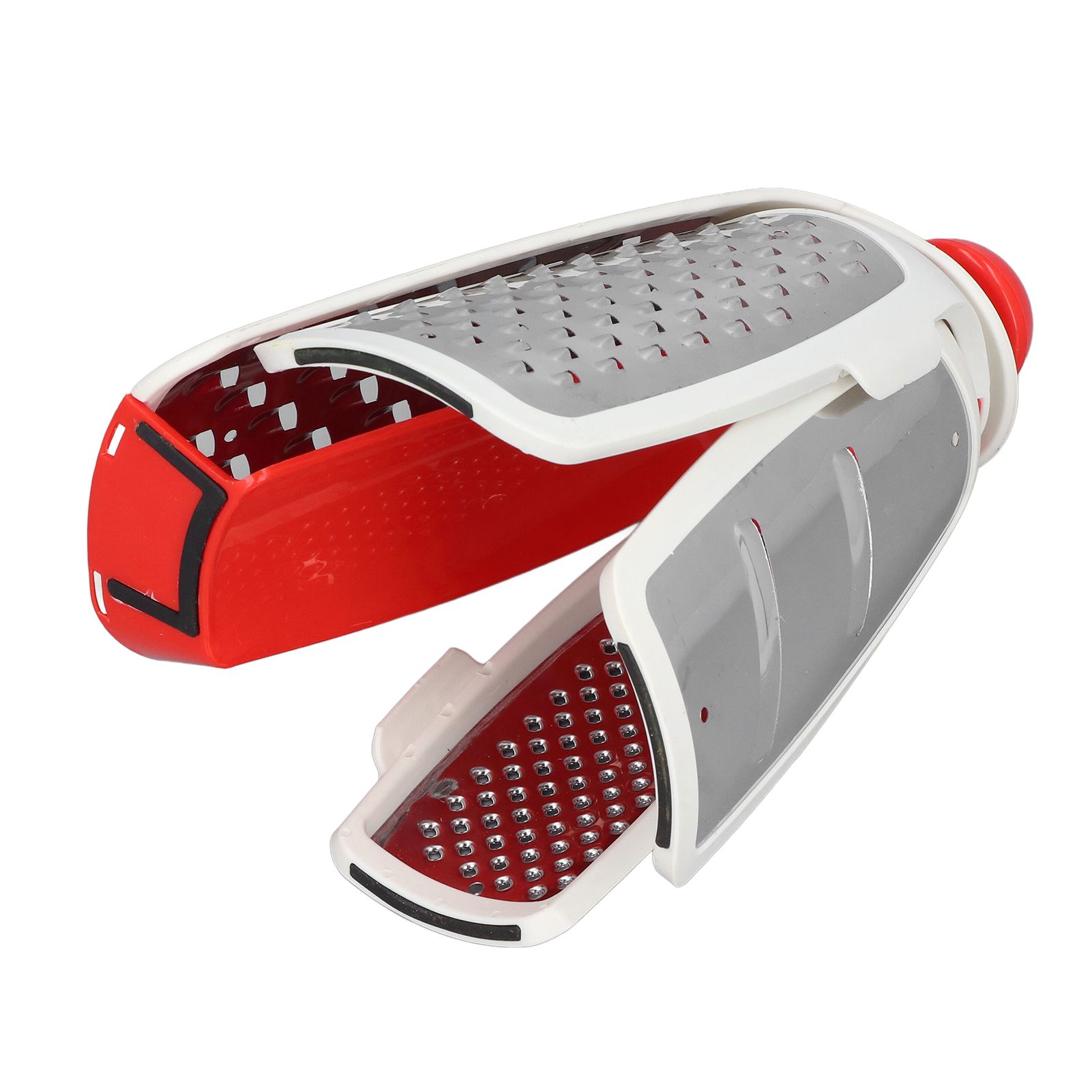 Vegetable Cutter 4 in 1 Multifunctional Stainless Steel Portable Lightweight Easy Operation Veggie ChopperRed - Image 4